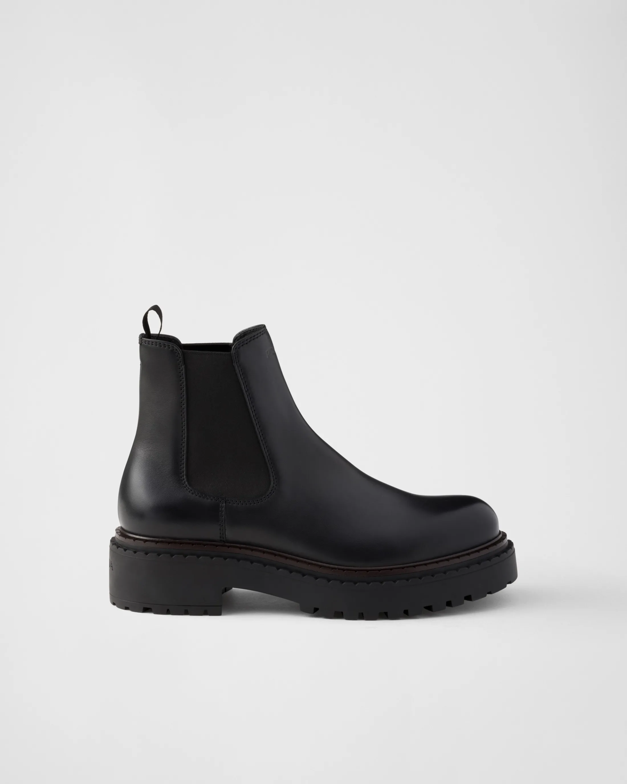 Prada Leather Chelsea boots Black Cheap