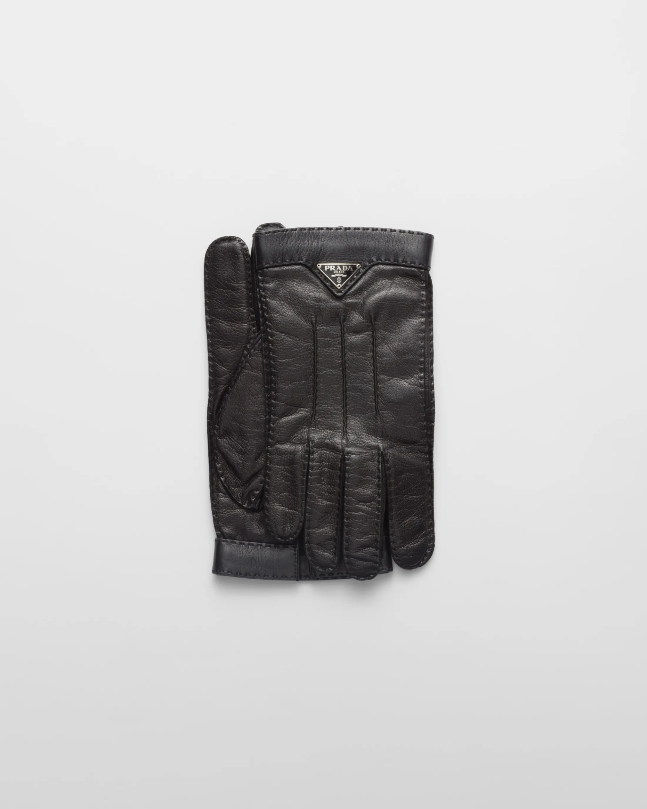 Prada Leather Gloves Black Fashion