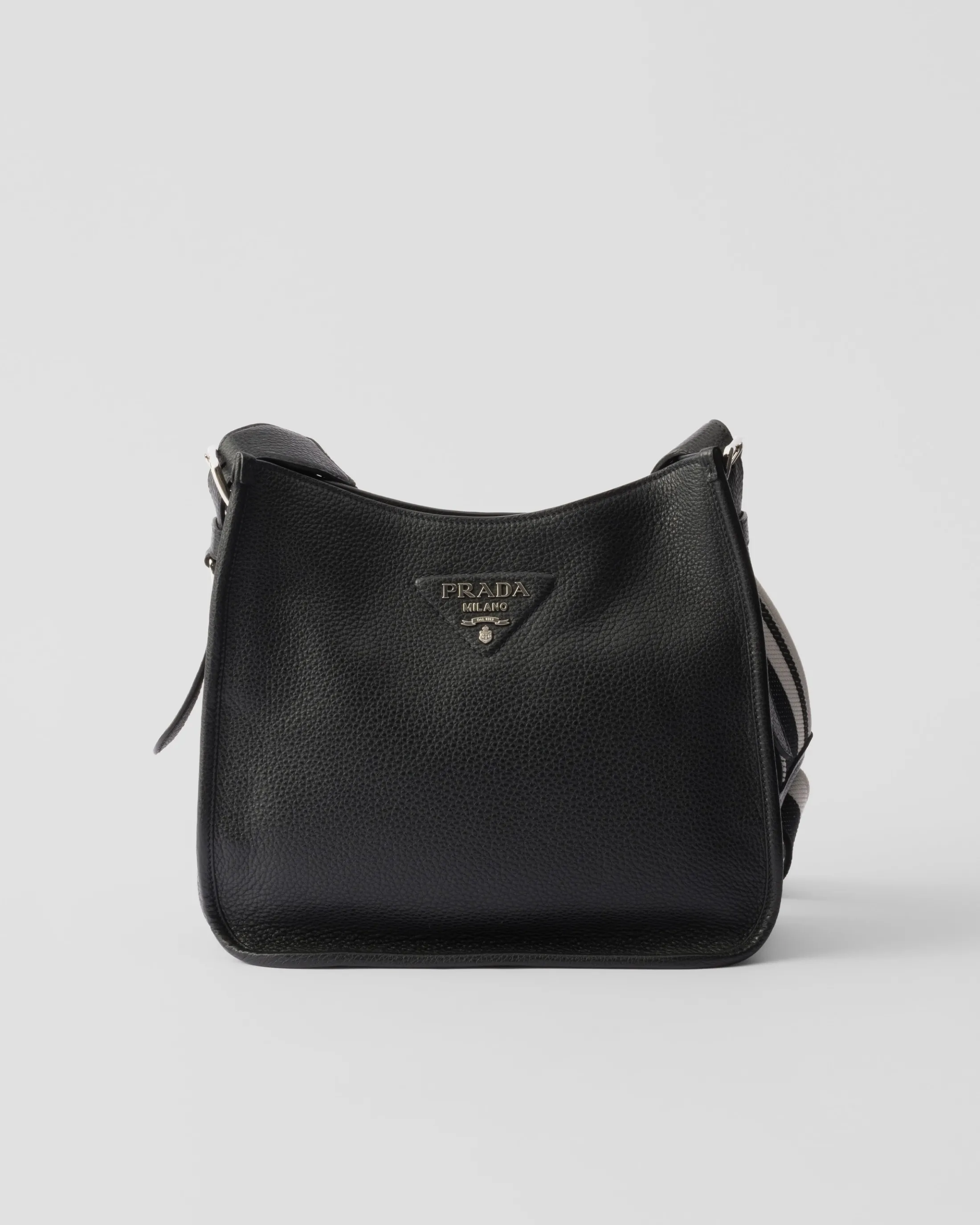 Prada Leather hobo bag Black Hot