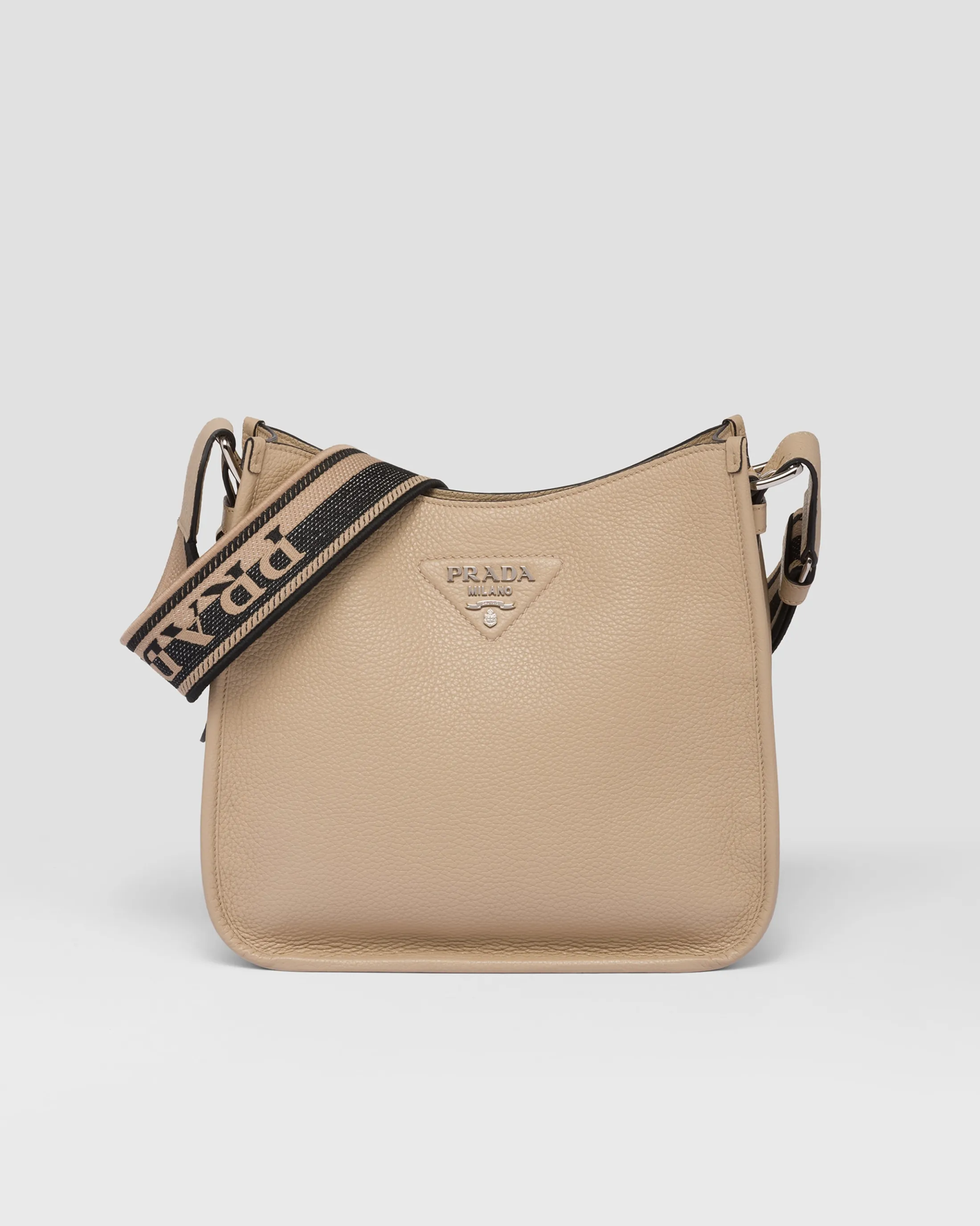 Prada Leather hobo bag Sand Online