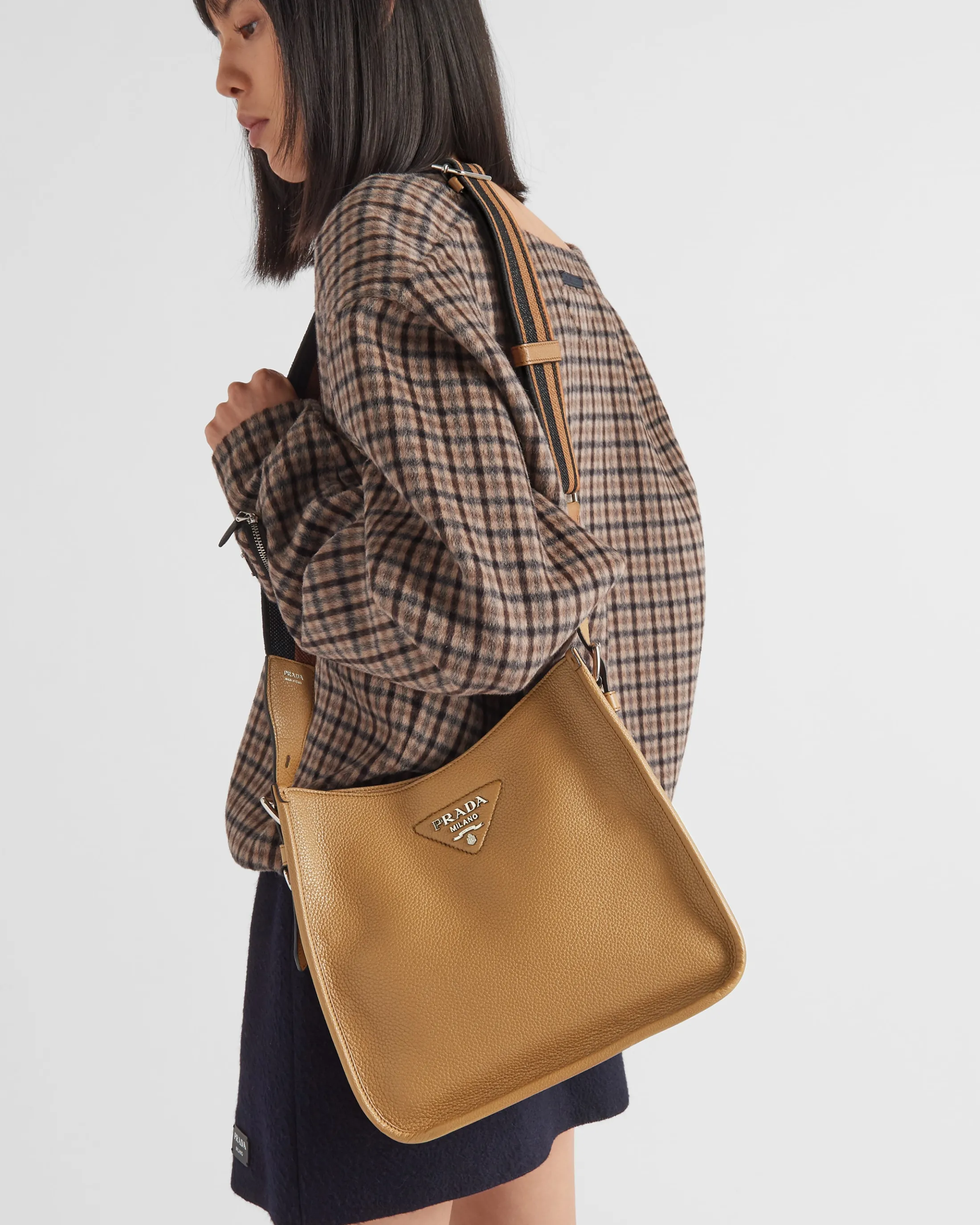 Prada Leather hobo bag Caramel Shop