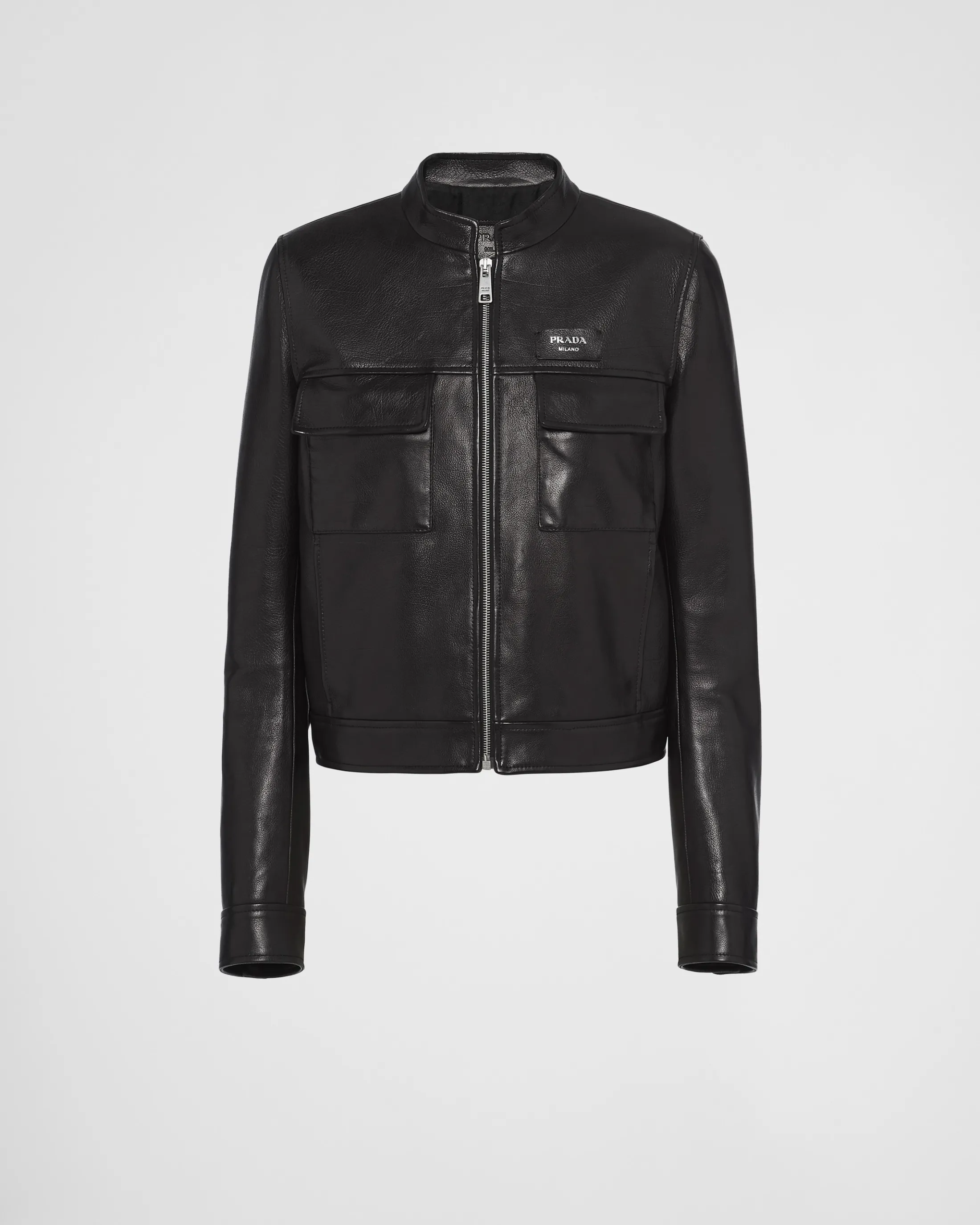 Prada Leather jacket Black Best Sale