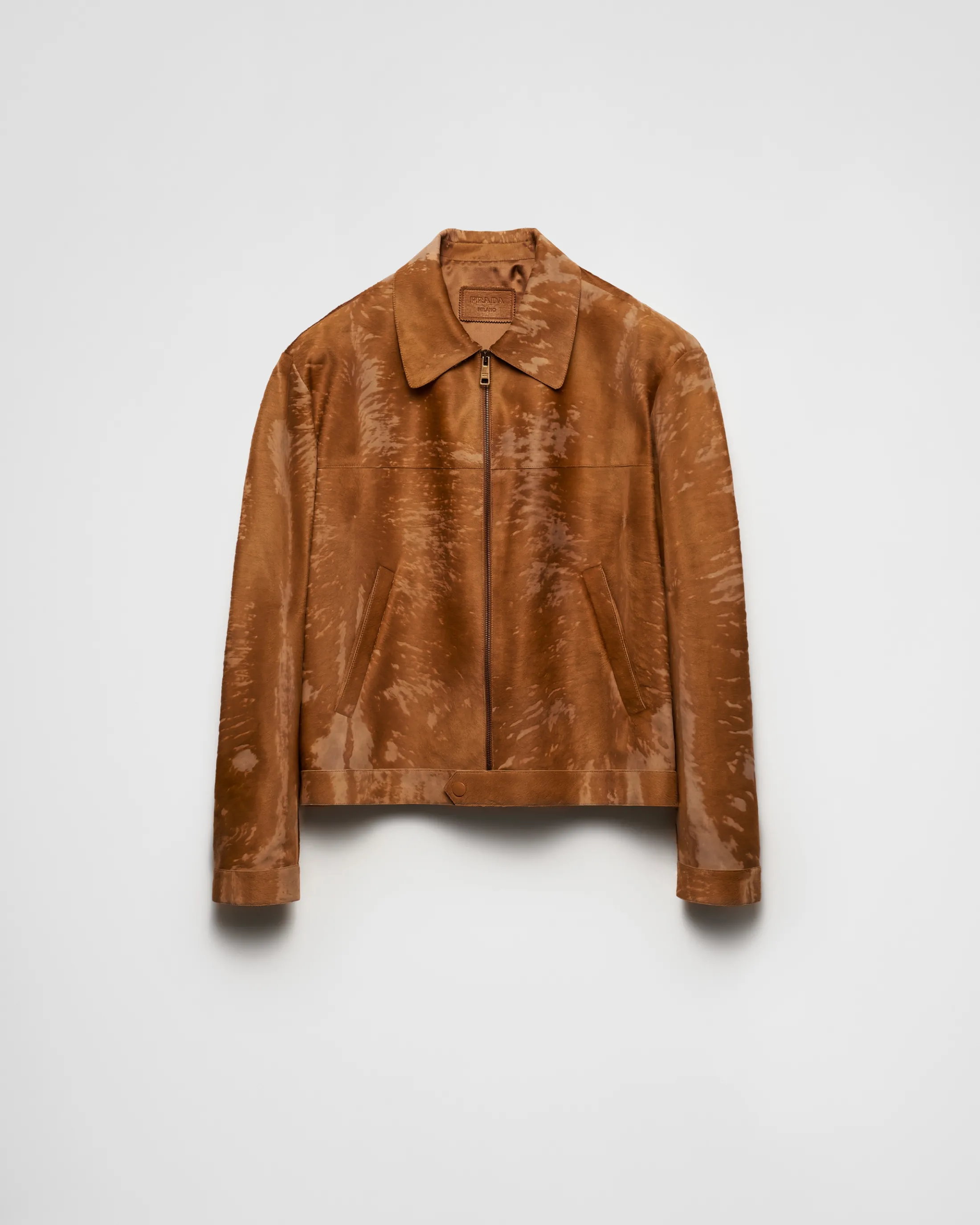 Prada Leather jacket Caramel Flash Sale