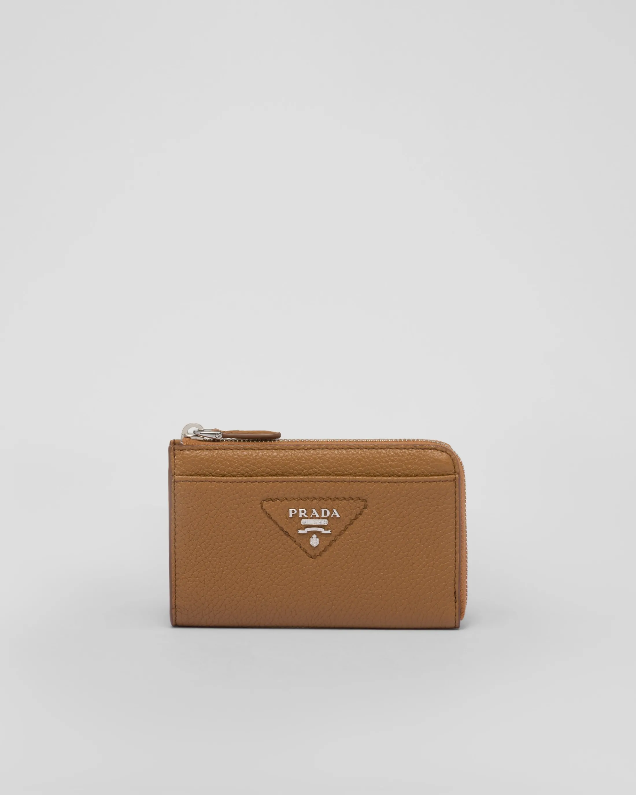 Prada Leather key case Caramel Online