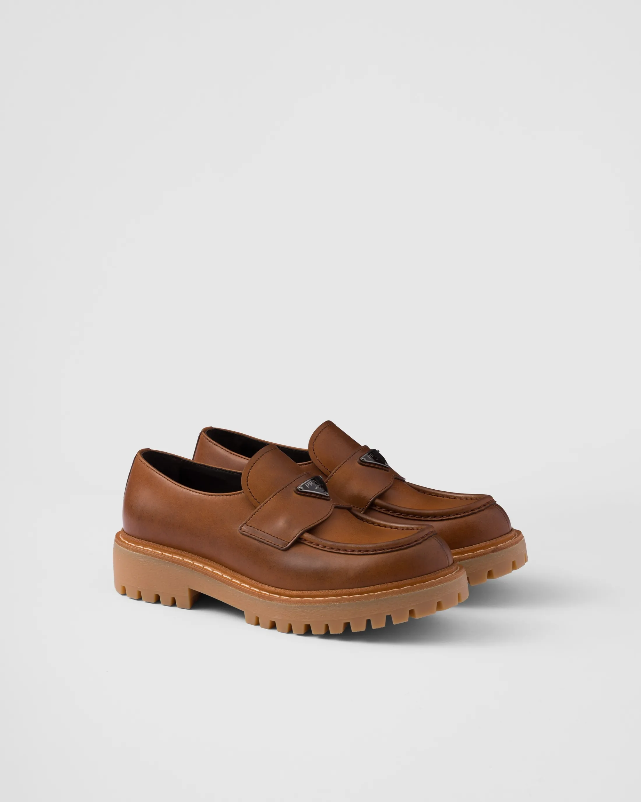 Prada Leather loafers Cognac Best