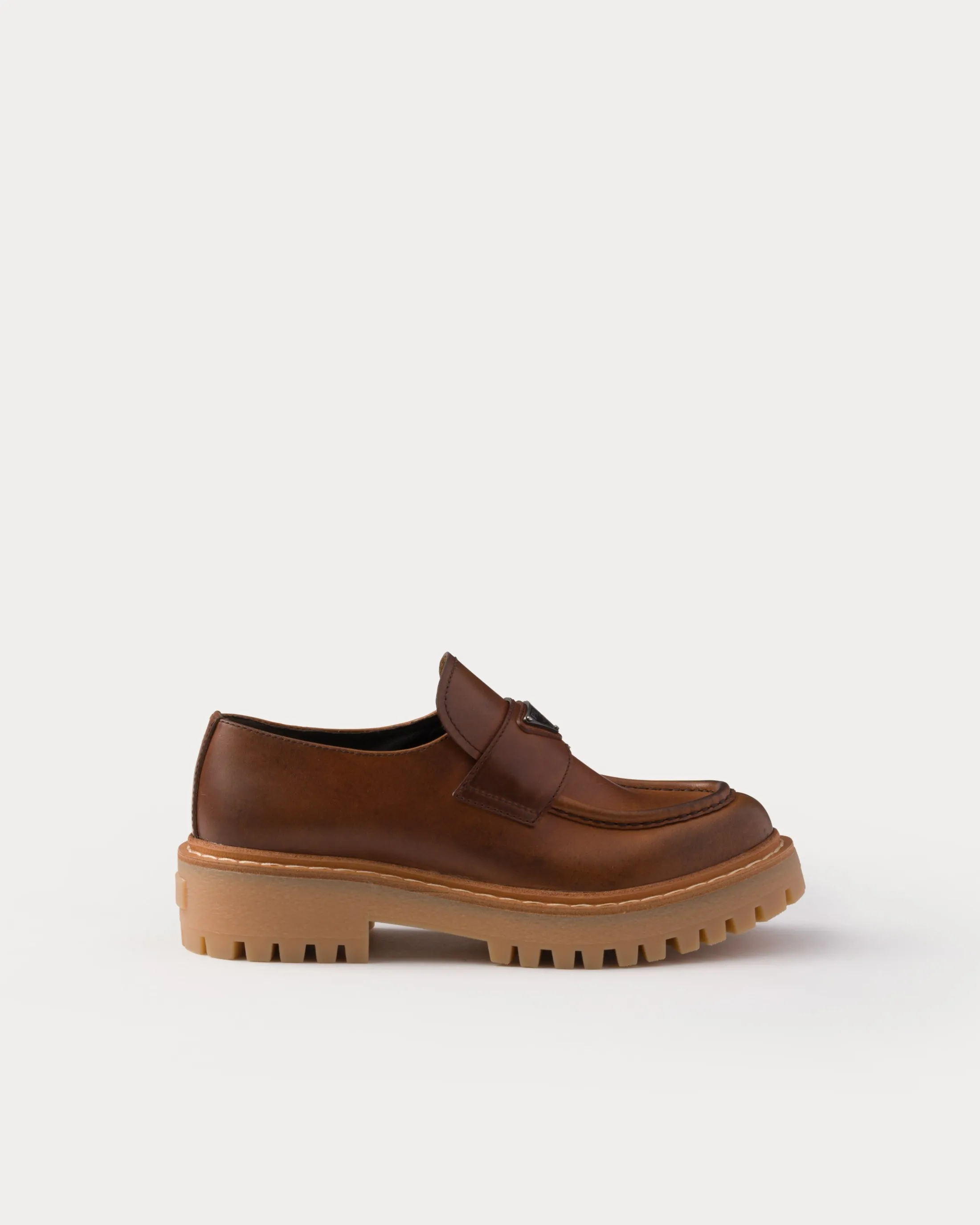 Prada Leather loafers Cognac Store