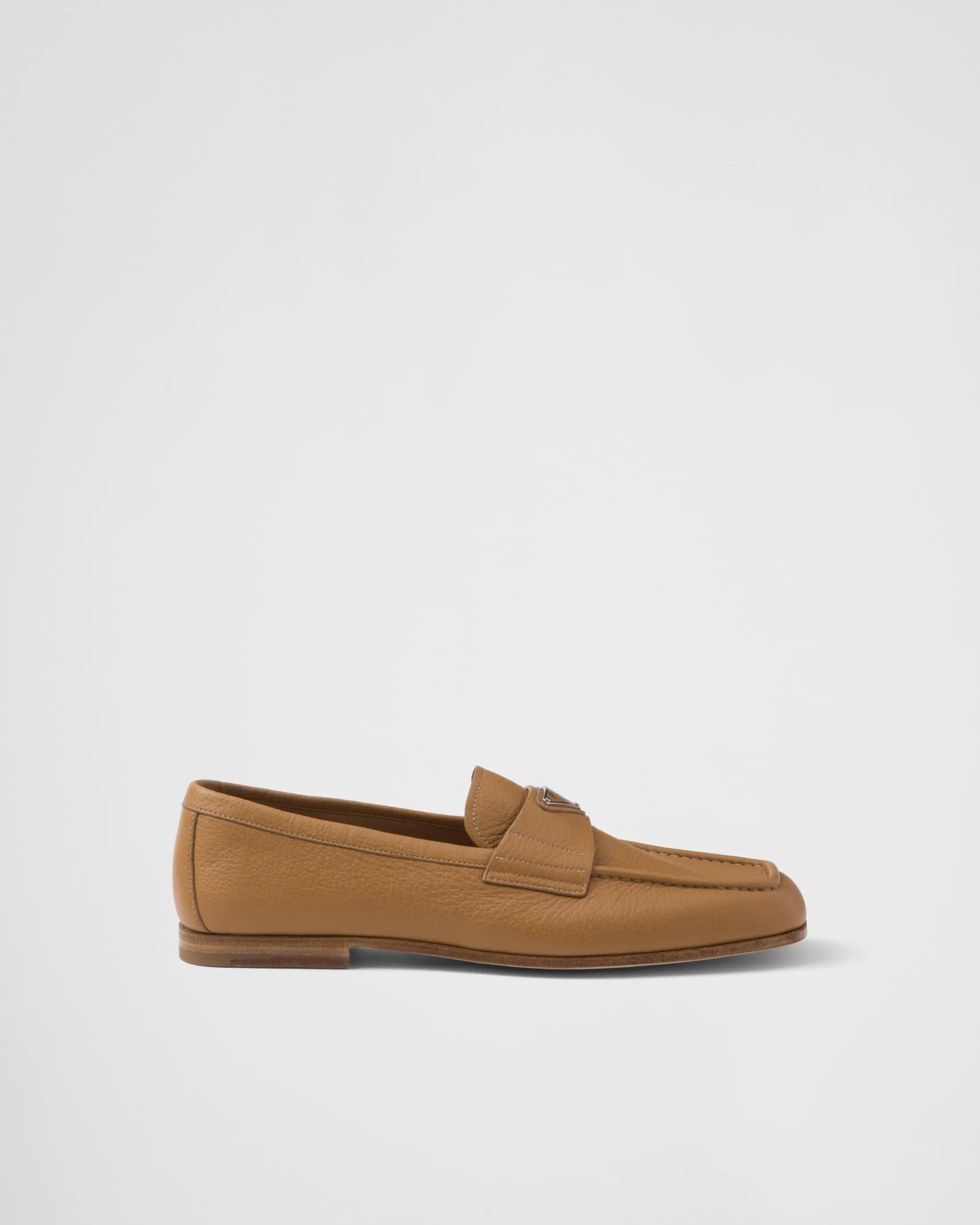 Prada Leather loafers Natural Best Sale