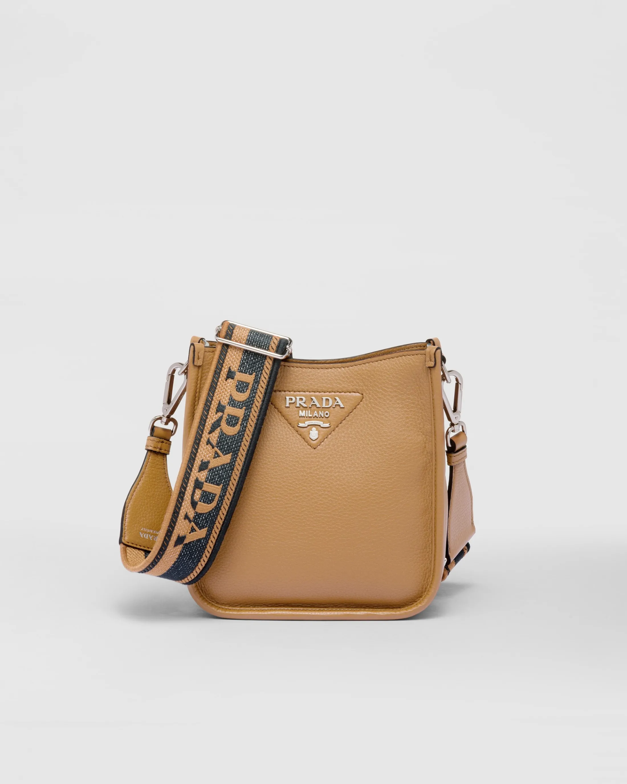 Prada Leather mini shoulder bag Caramel Cheap