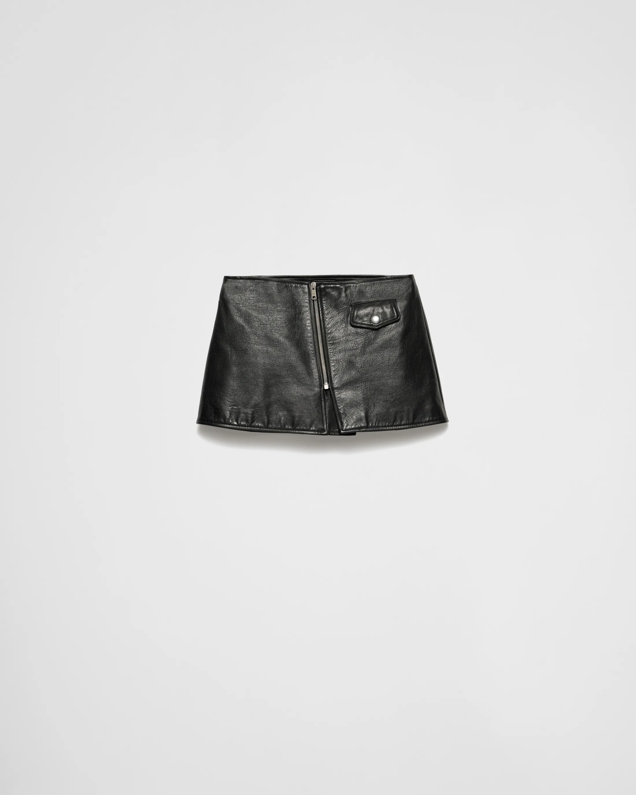 Prada Leather mini skirt Black Cheap