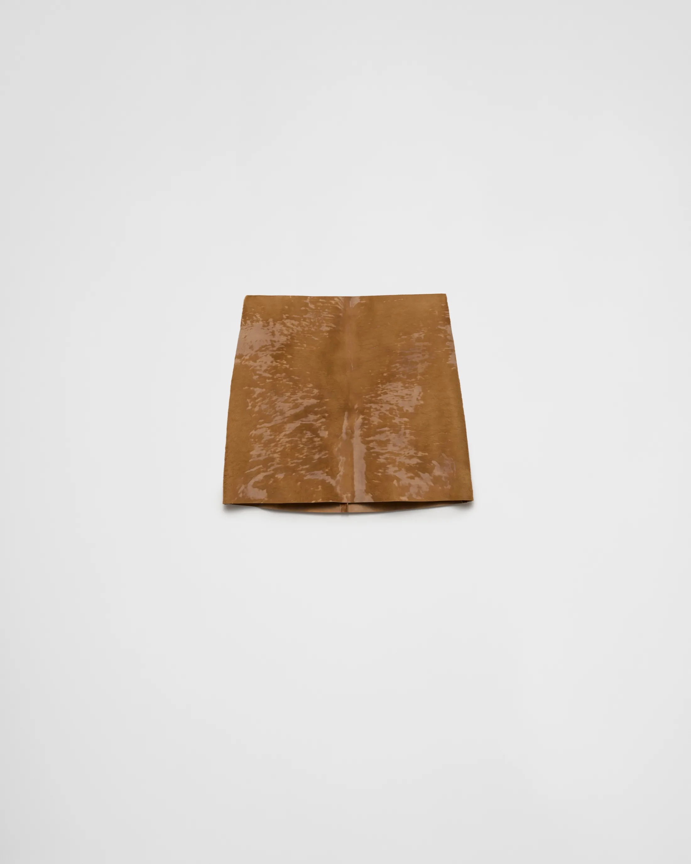 Prada Leather miniskirt Caramel Flash Sale