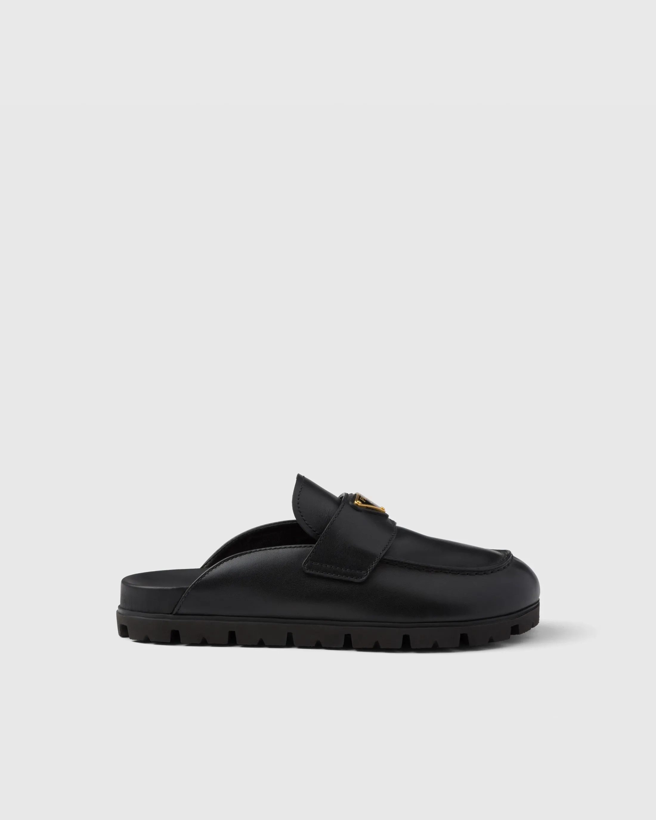 Prada Leather mules Black Shop