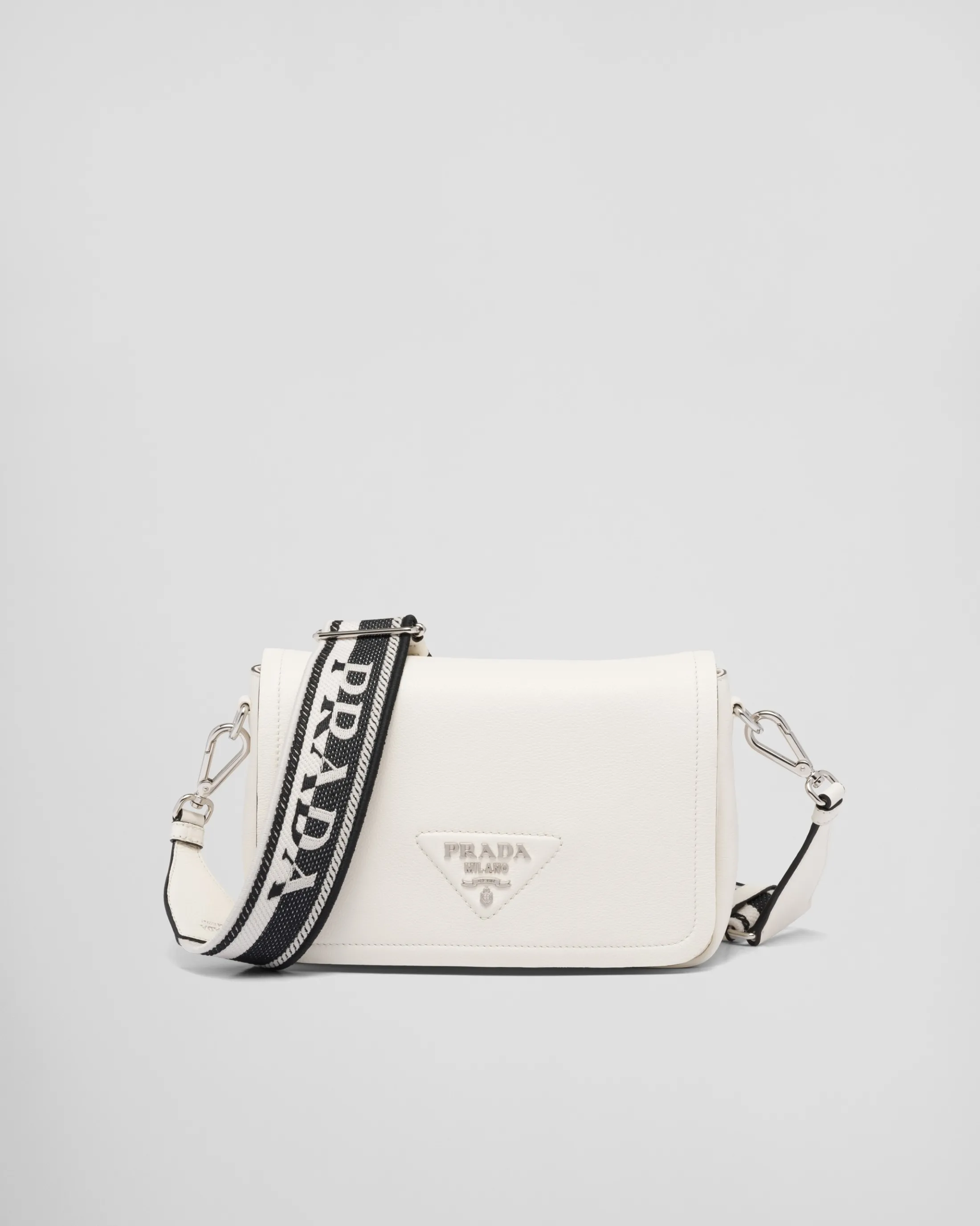 Prada Leather shoulder bag White Cheap