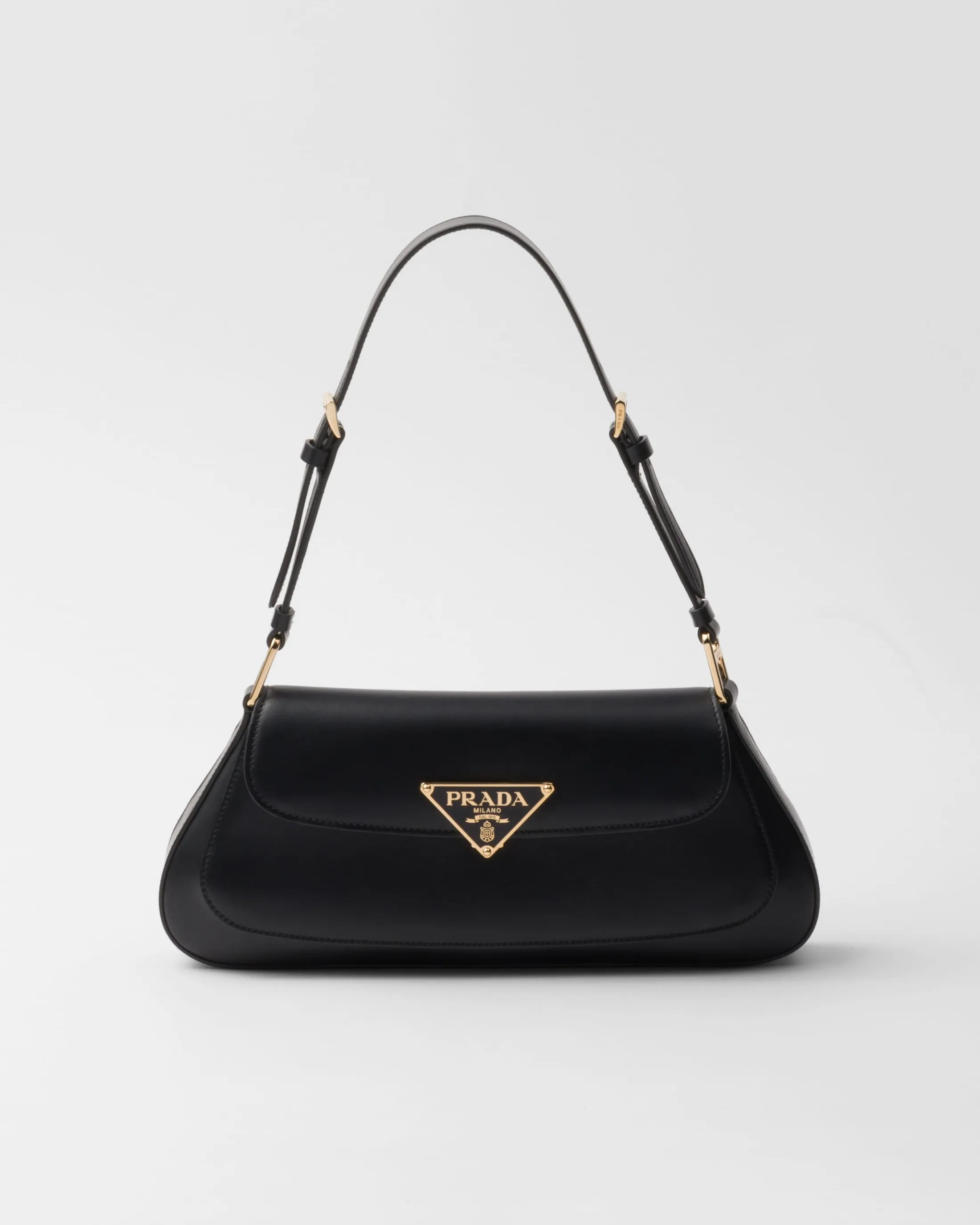 Prada Leather shoulder bag Black Online