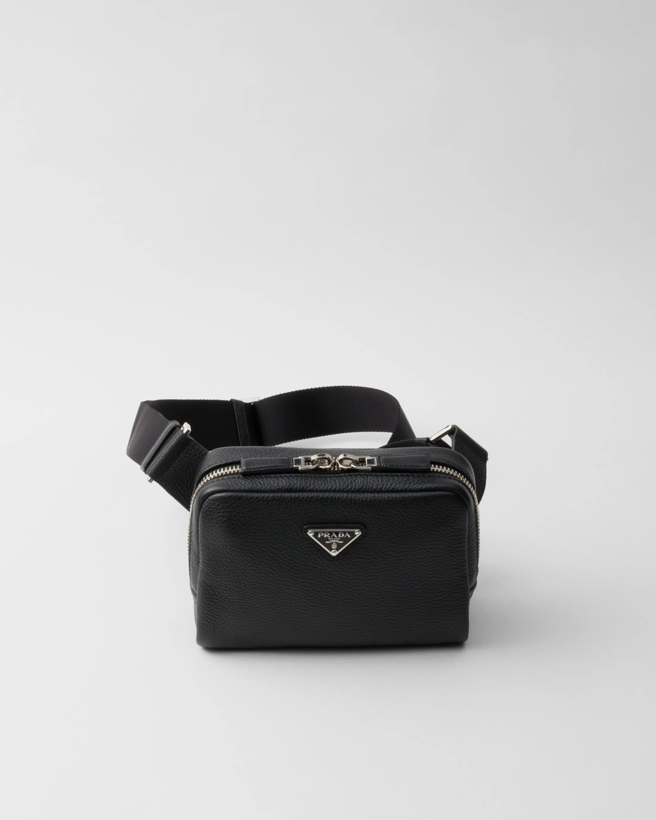 Prada Leather shoulder bag Black Best Sale