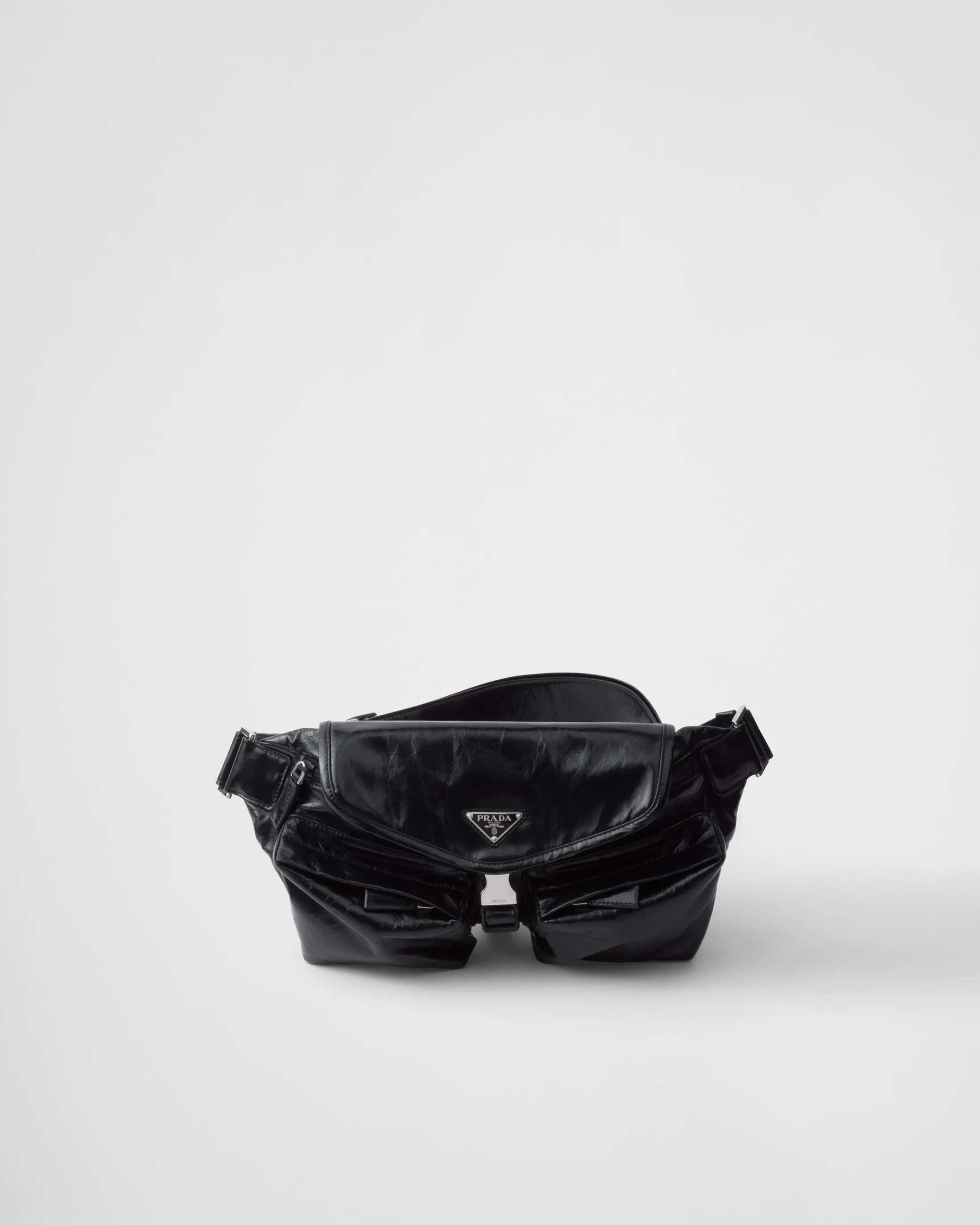 Prada Leather shoulder bag Black Sale