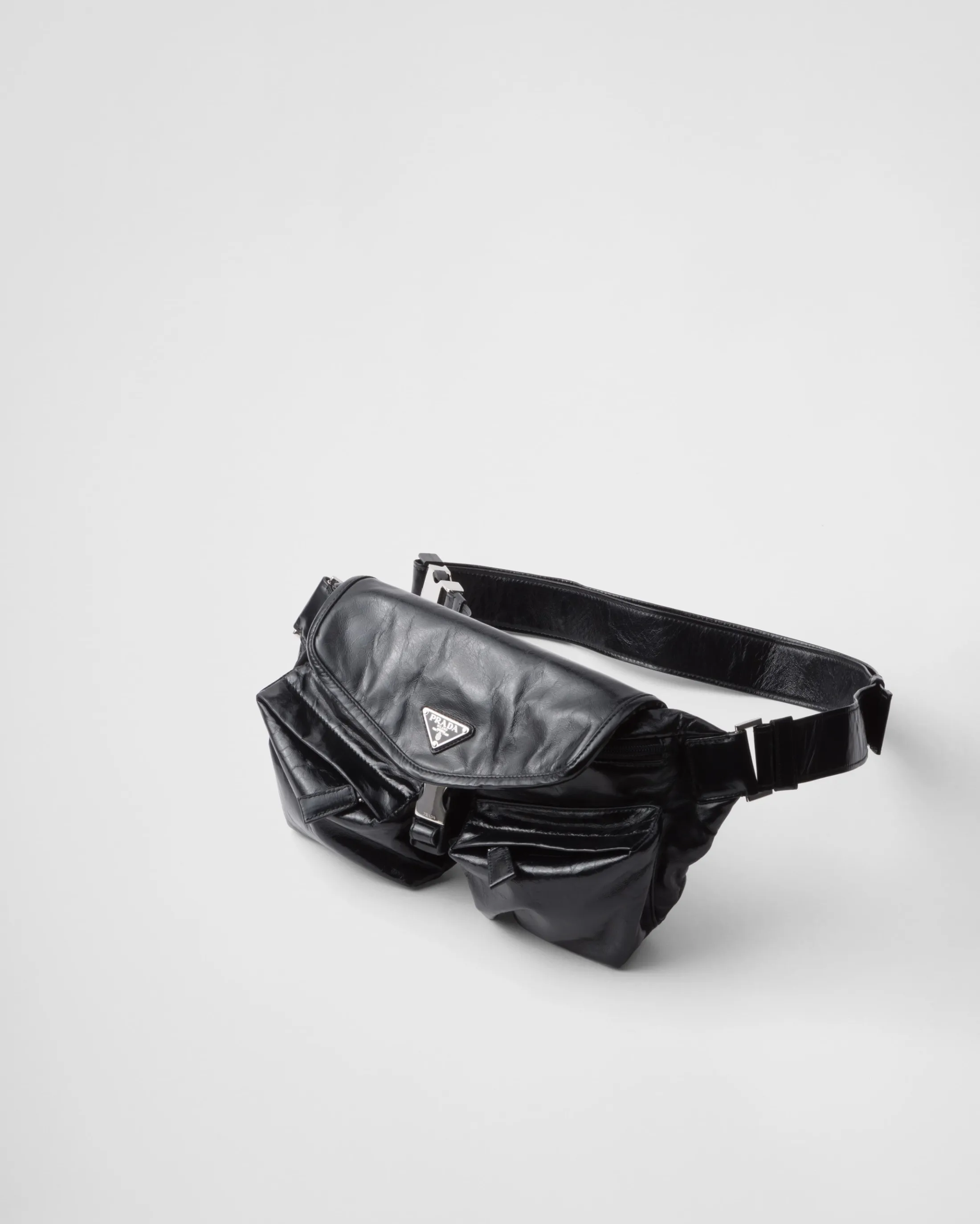 Prada Leather shoulder bag Black Sale