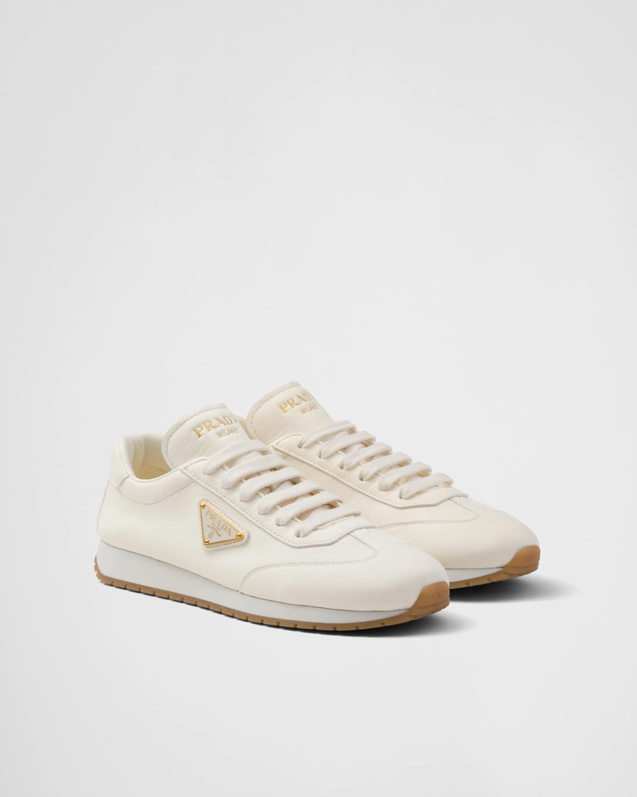 Prada Leather sneakers Ivory Hot