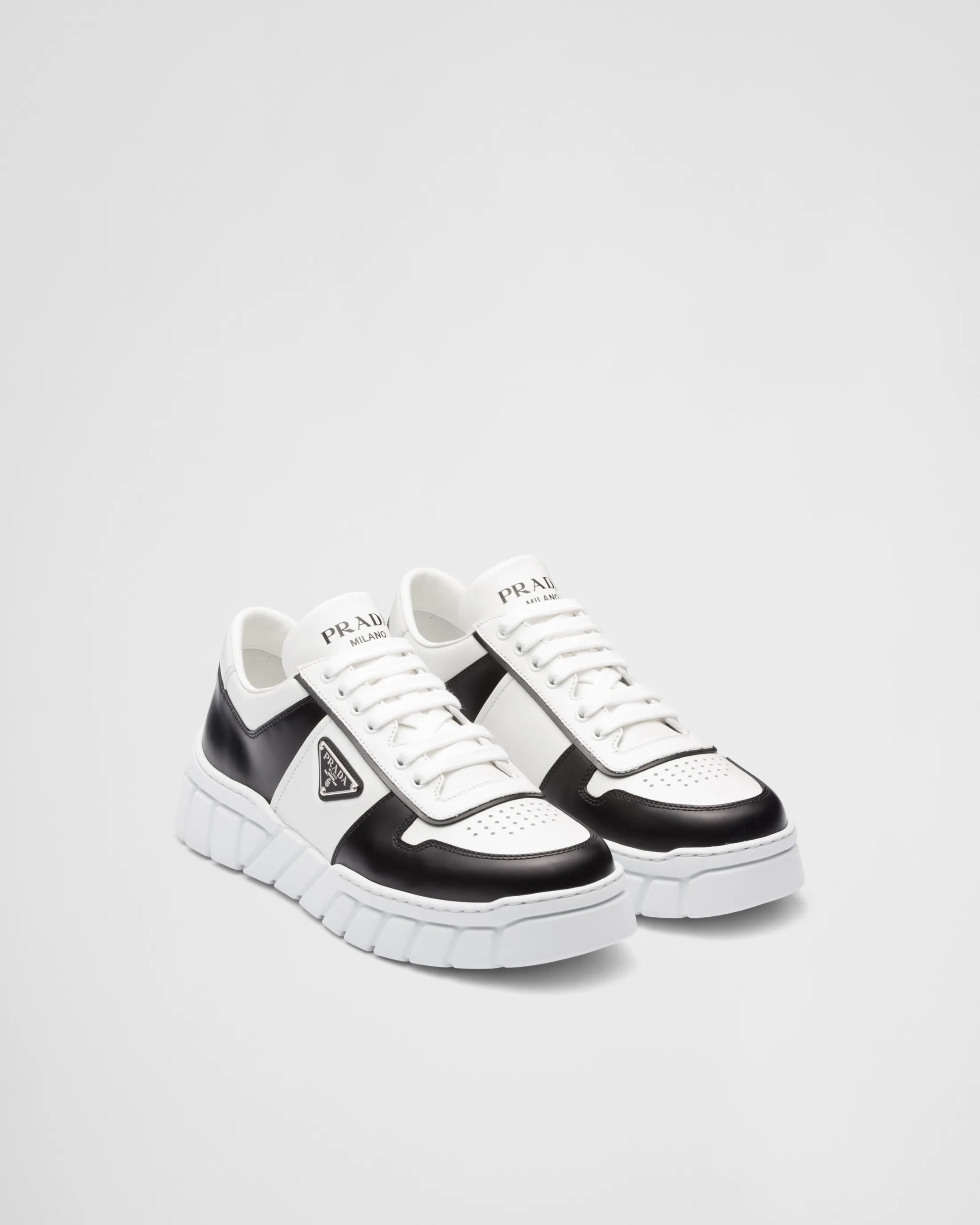 Prada Leather sneakers White/black Online