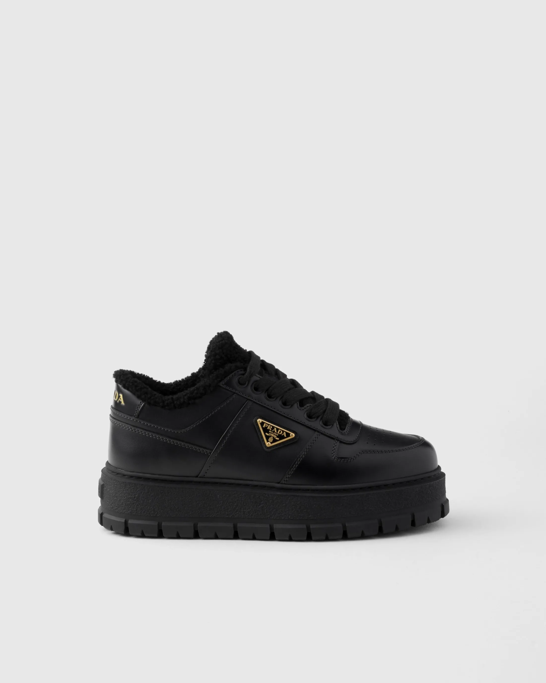 Prada Leather sneakers Black Fashion