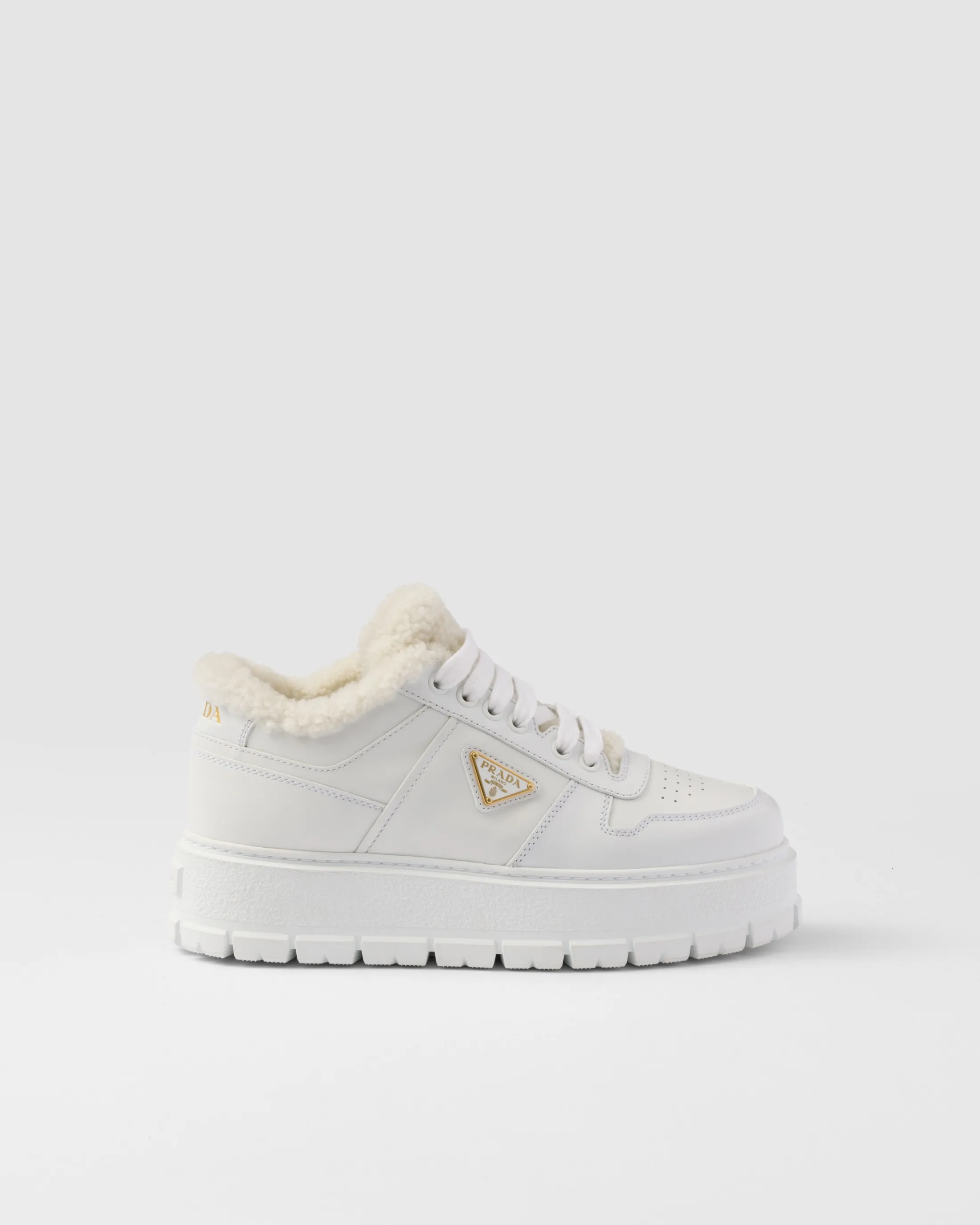 Prada Leather sneakers White Discount