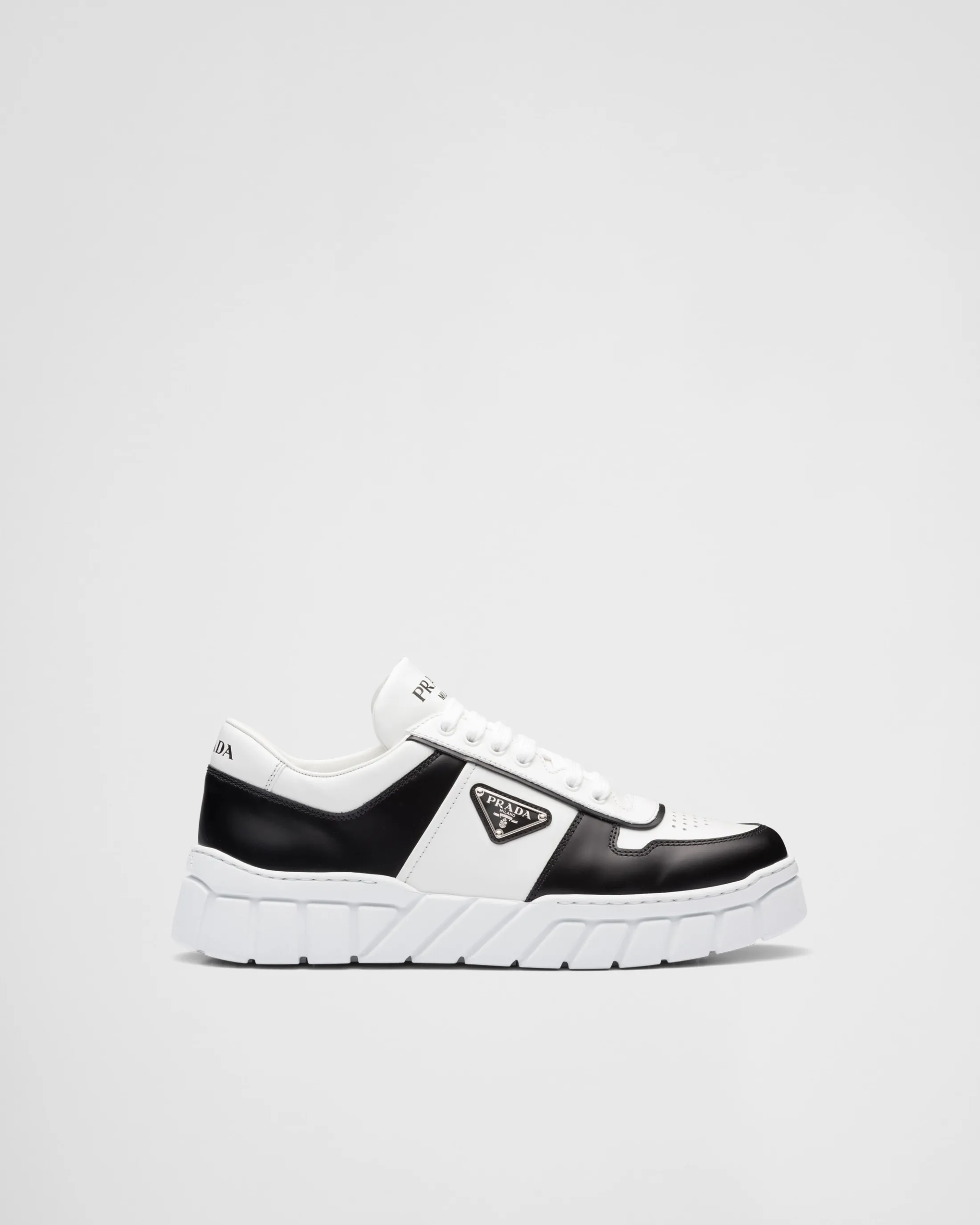 Prada Leather sneakers White/black Online