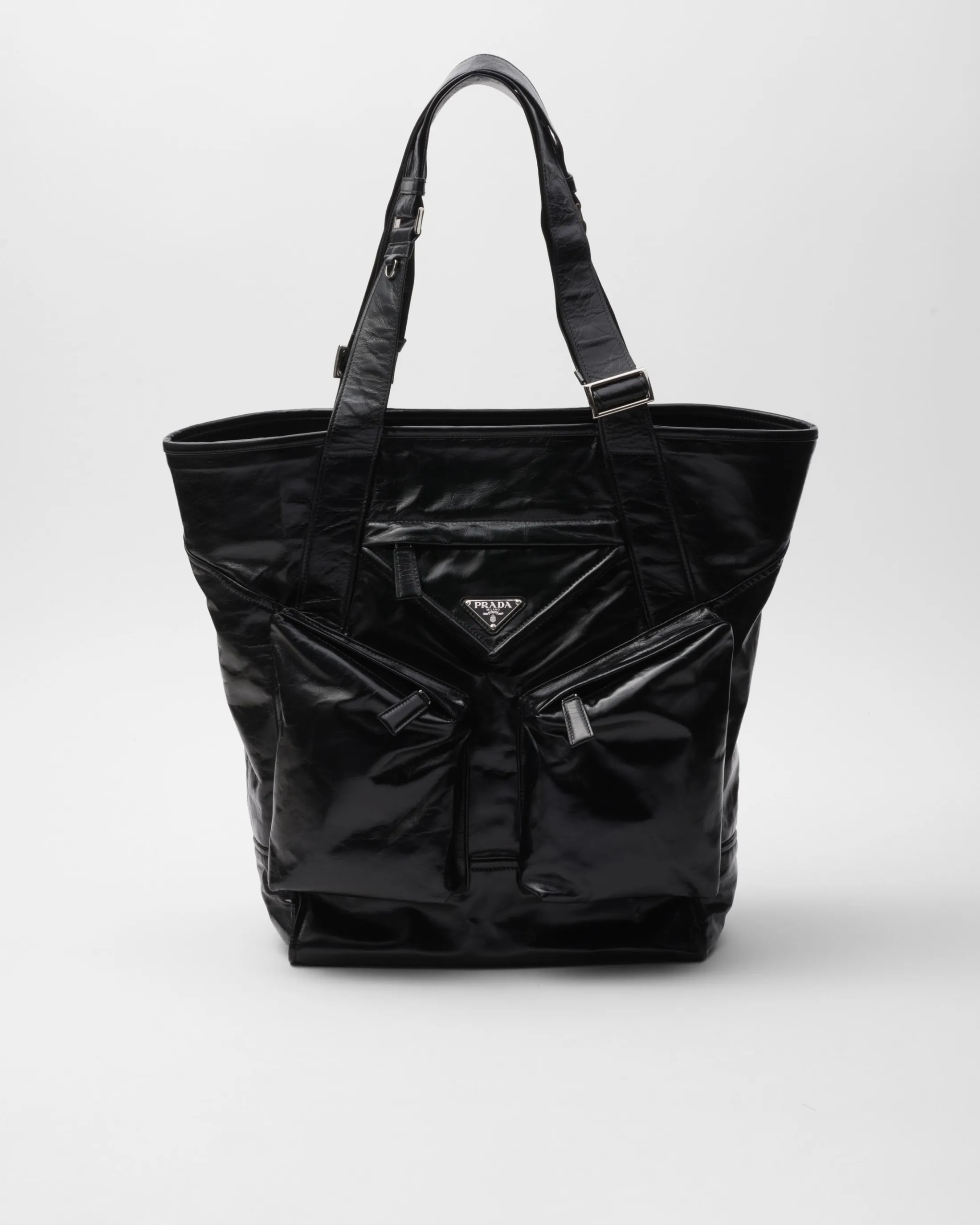 Prada Leather tote Black Clearance