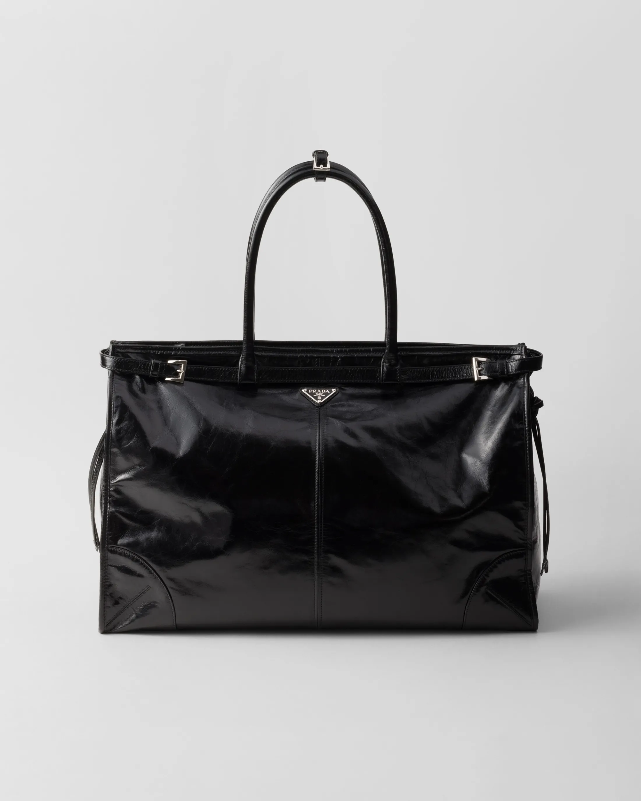 Prada Leather tote bag Black Hot