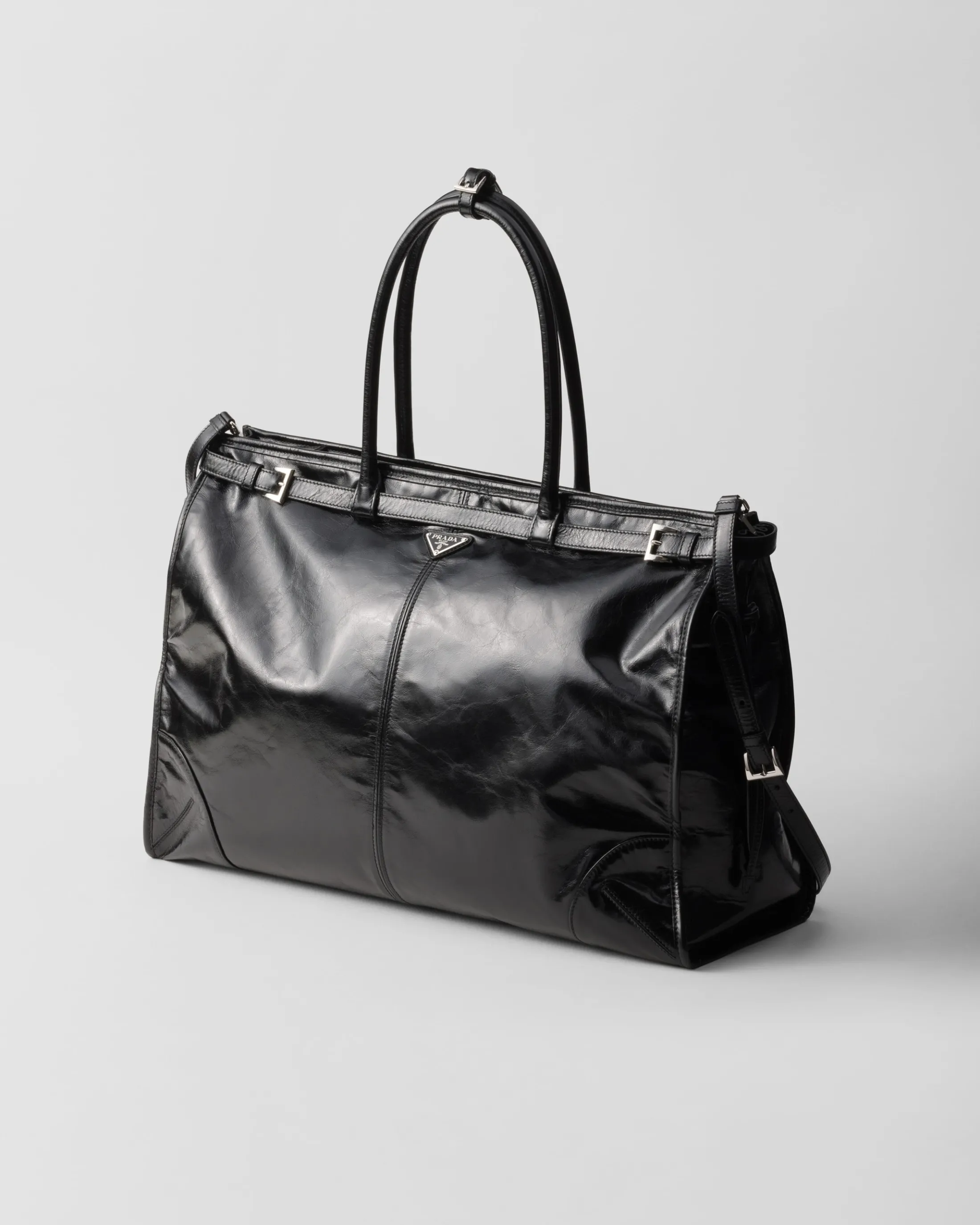 Prada Leather tote bag Black Hot