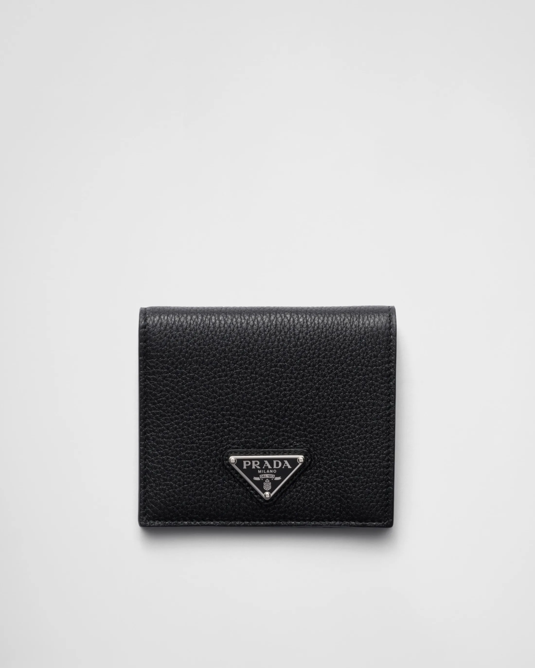 Prada Leather wallet Black Shop