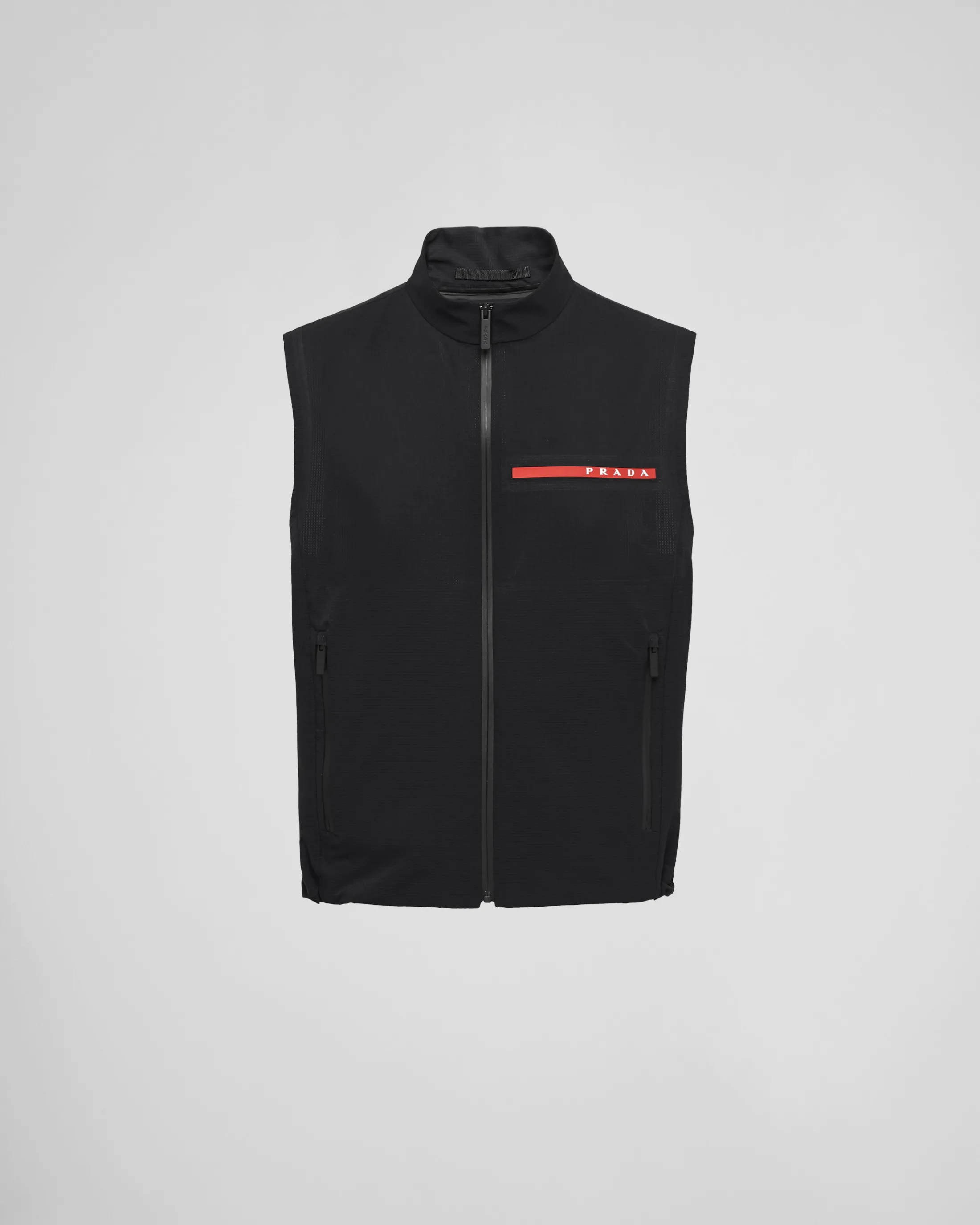 Prada Light Bi-Stretch vest Black Cheap