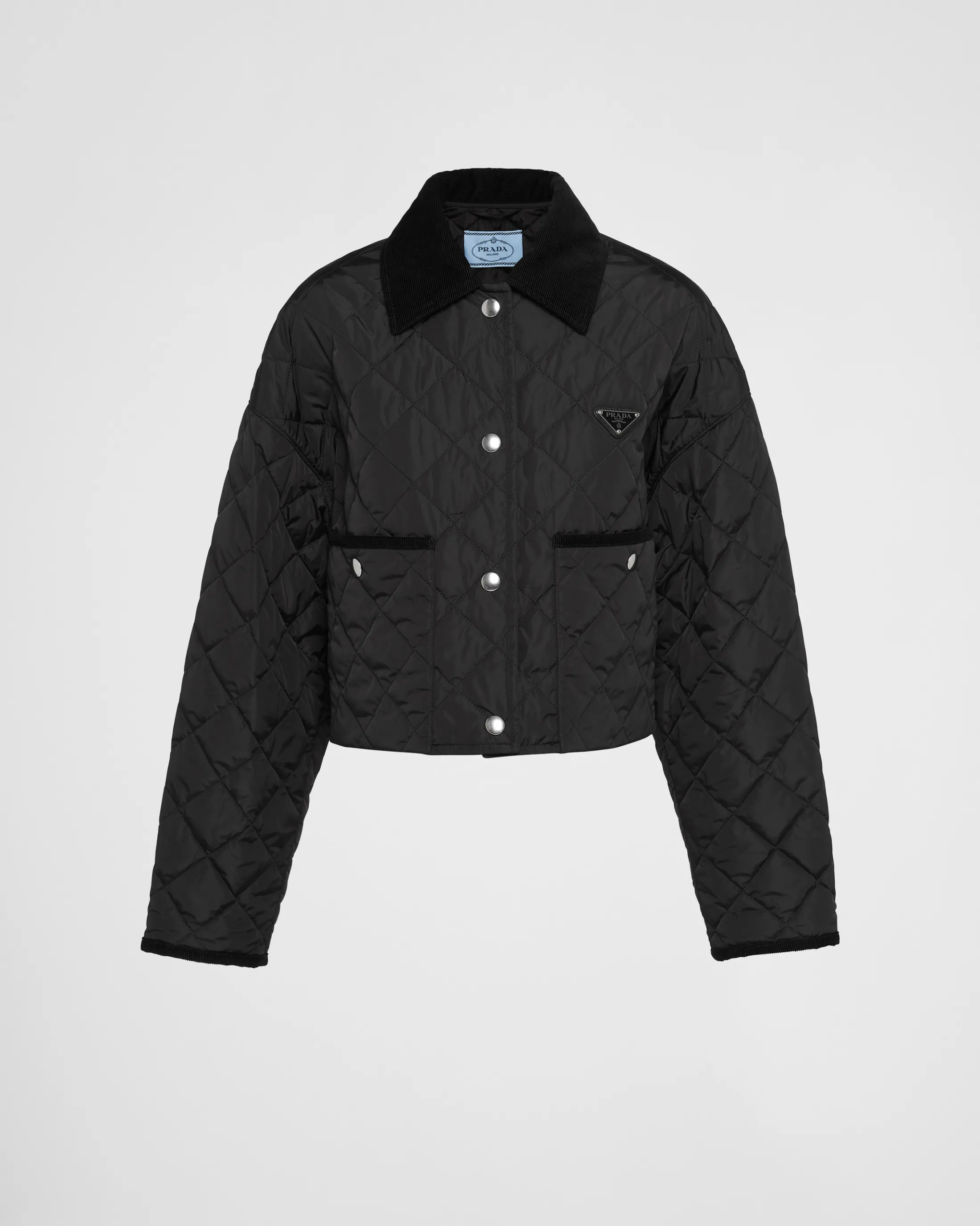 Prada Light Re-Nylon cropped jacket Black Clearance