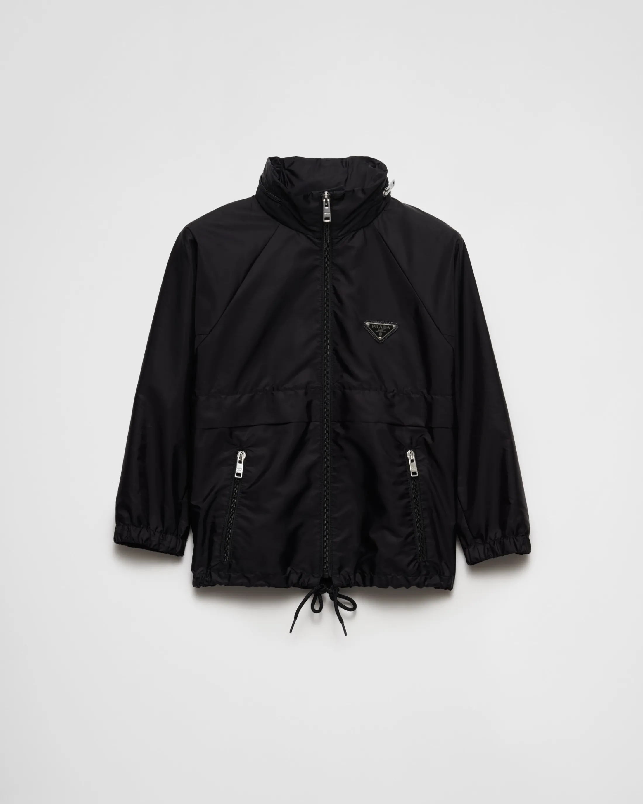 Prada Light Re-Nylon rain jacket Black Cheap