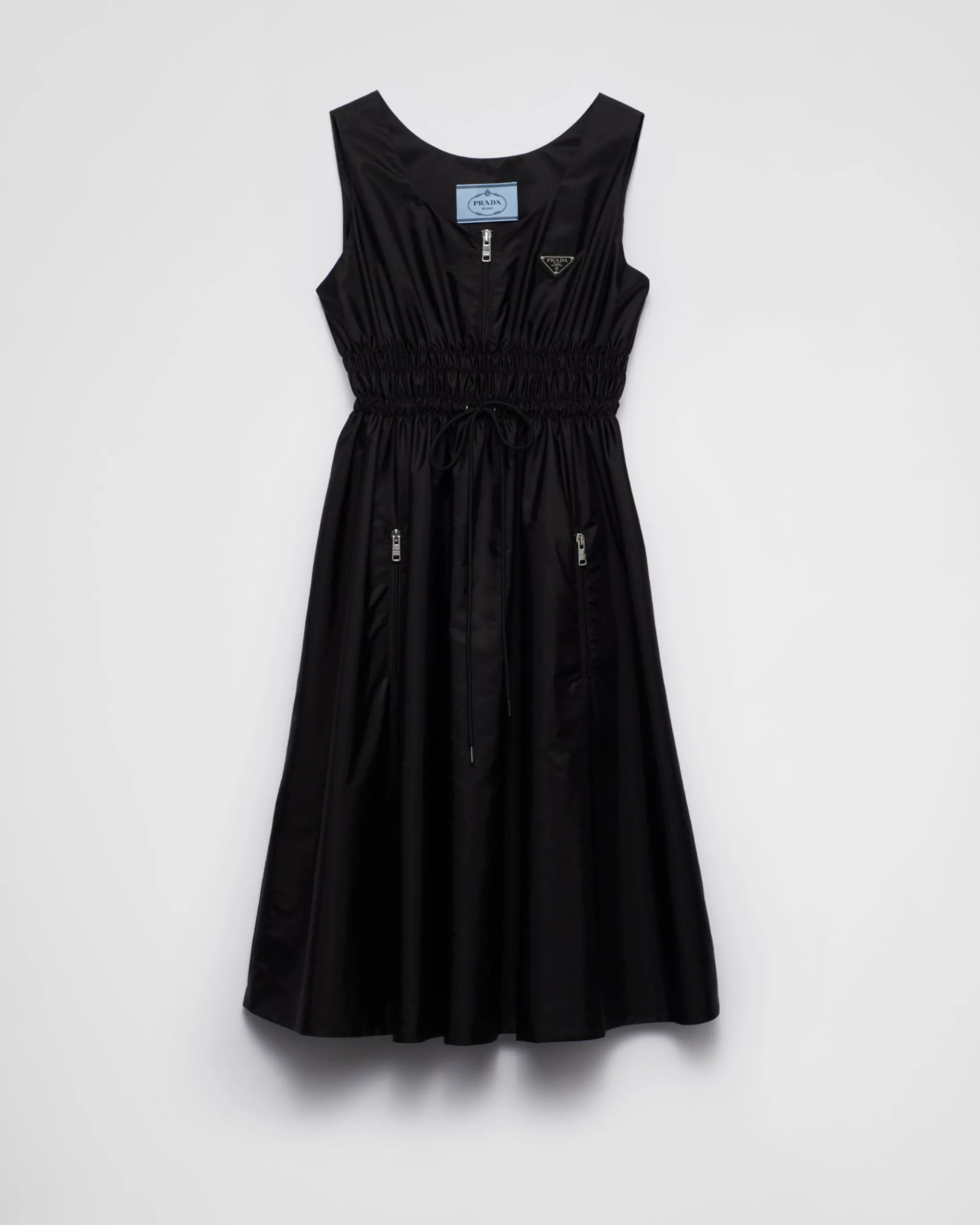 Prada Light Re-Nylon sleeveless dress Black Best Sale