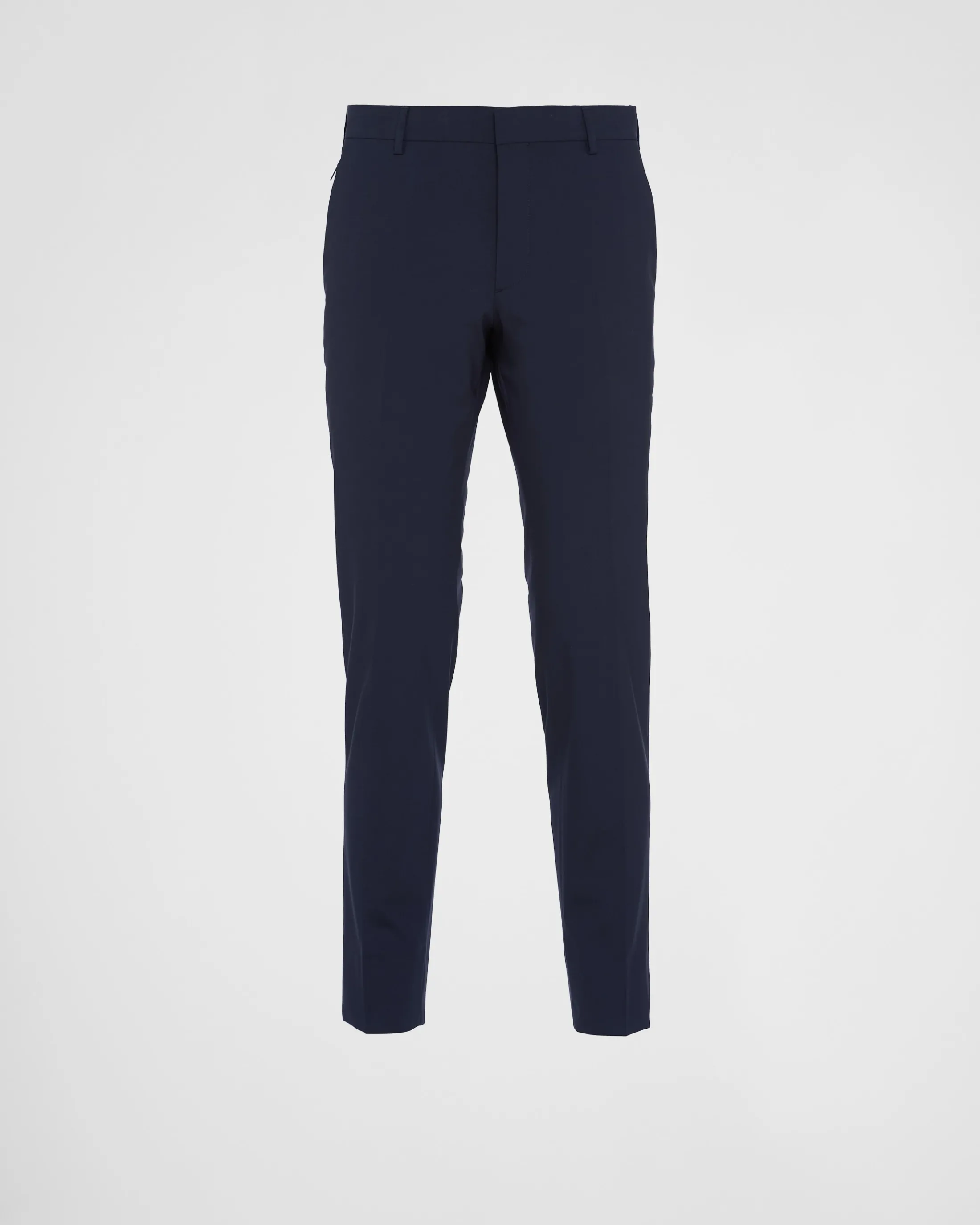 Prada Light stretch wool pants Blue Outlet