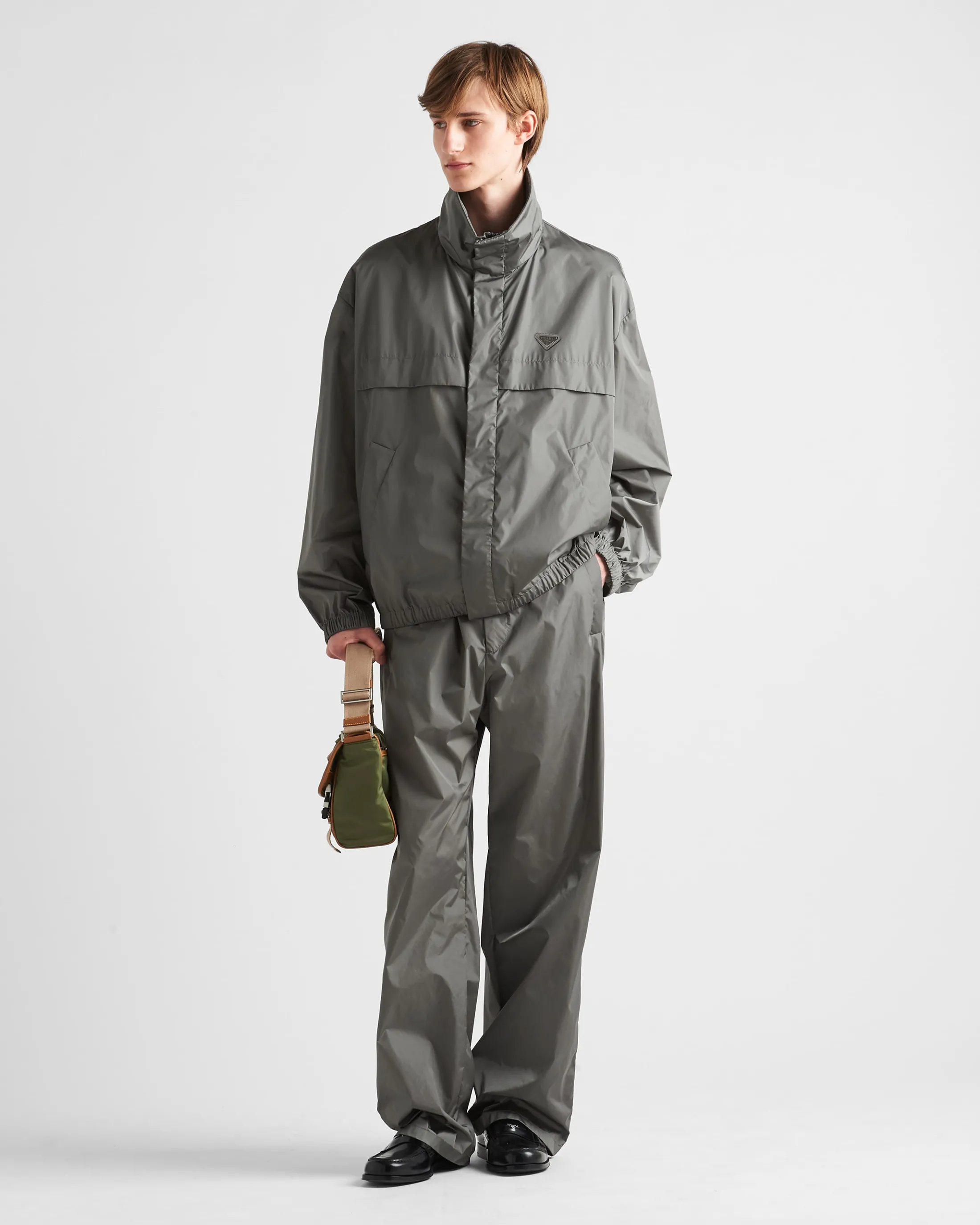 Prada Light technical fabric jacket Irongray Sale