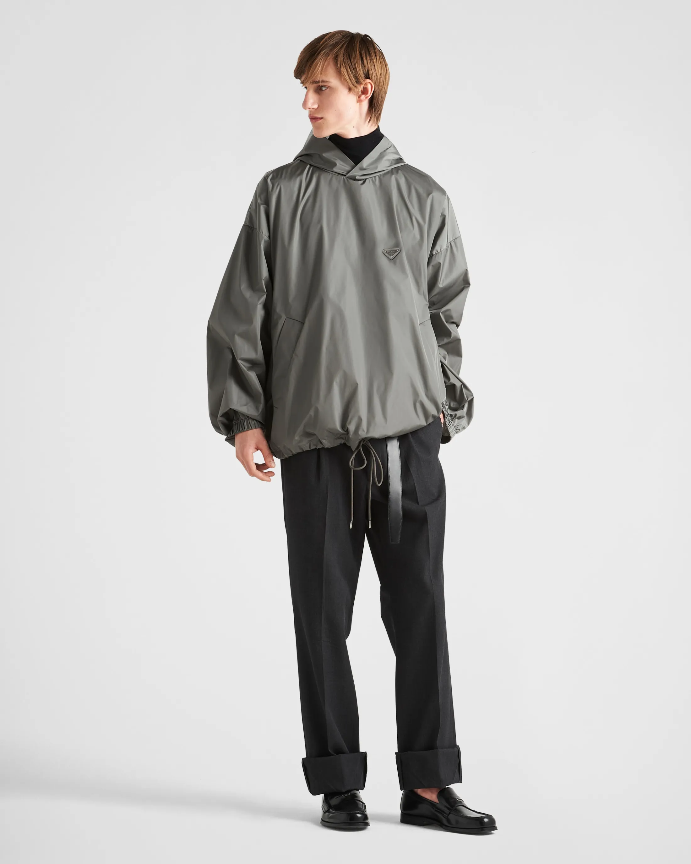 Prada Light technical fabric jacket Irongray Fashion