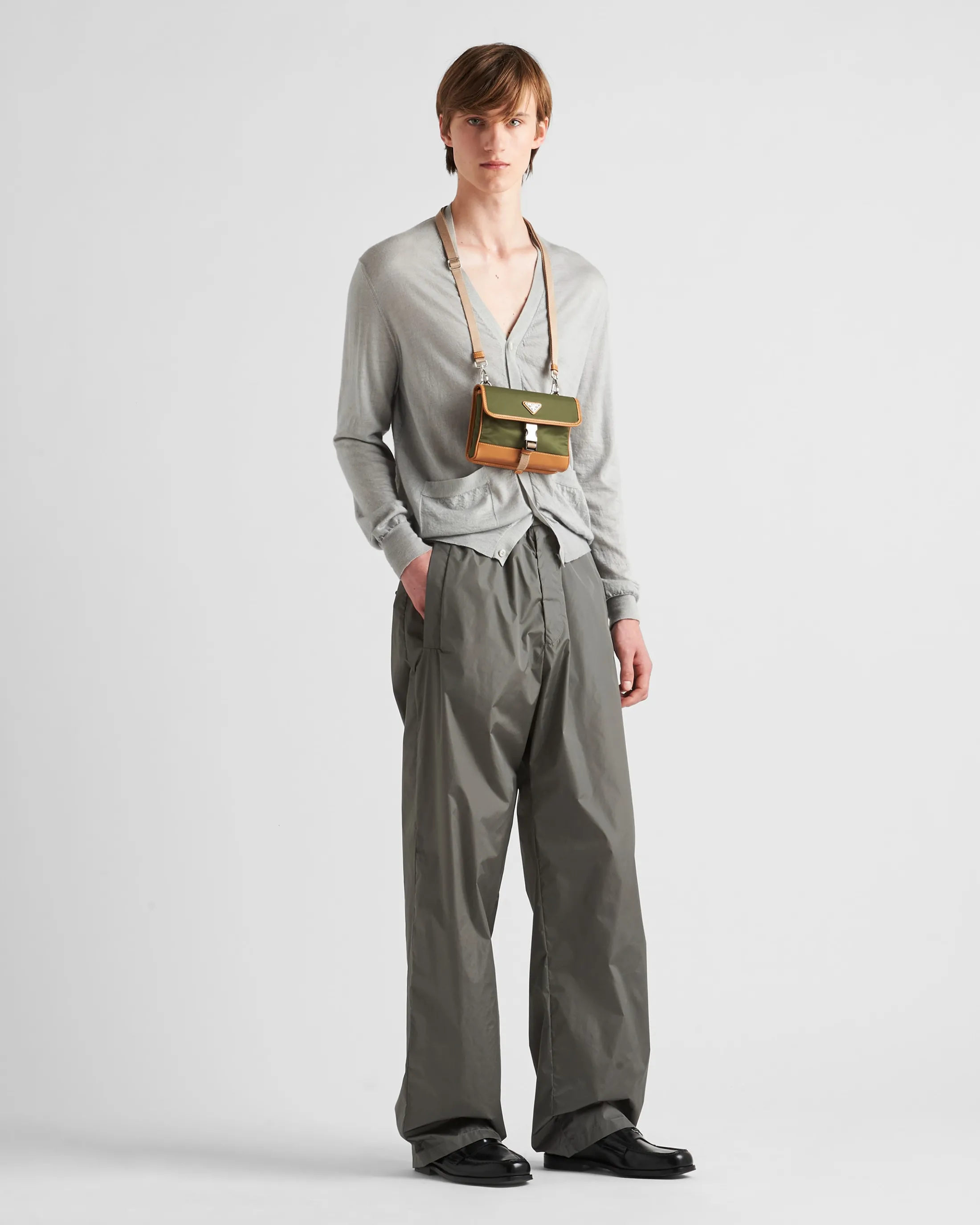 Prada Light technical fabric pants Irongray Best Sale