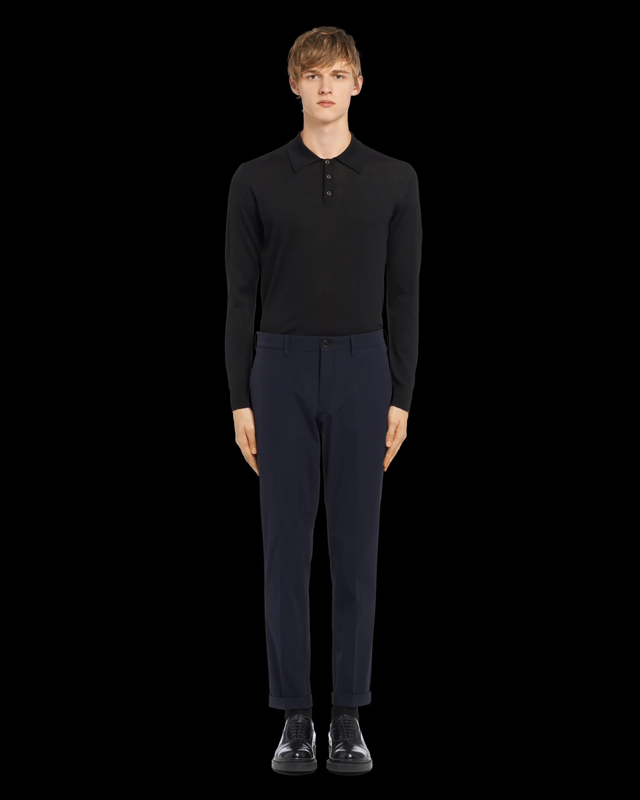 Prada Light technical stretch pants Navy Best Sale