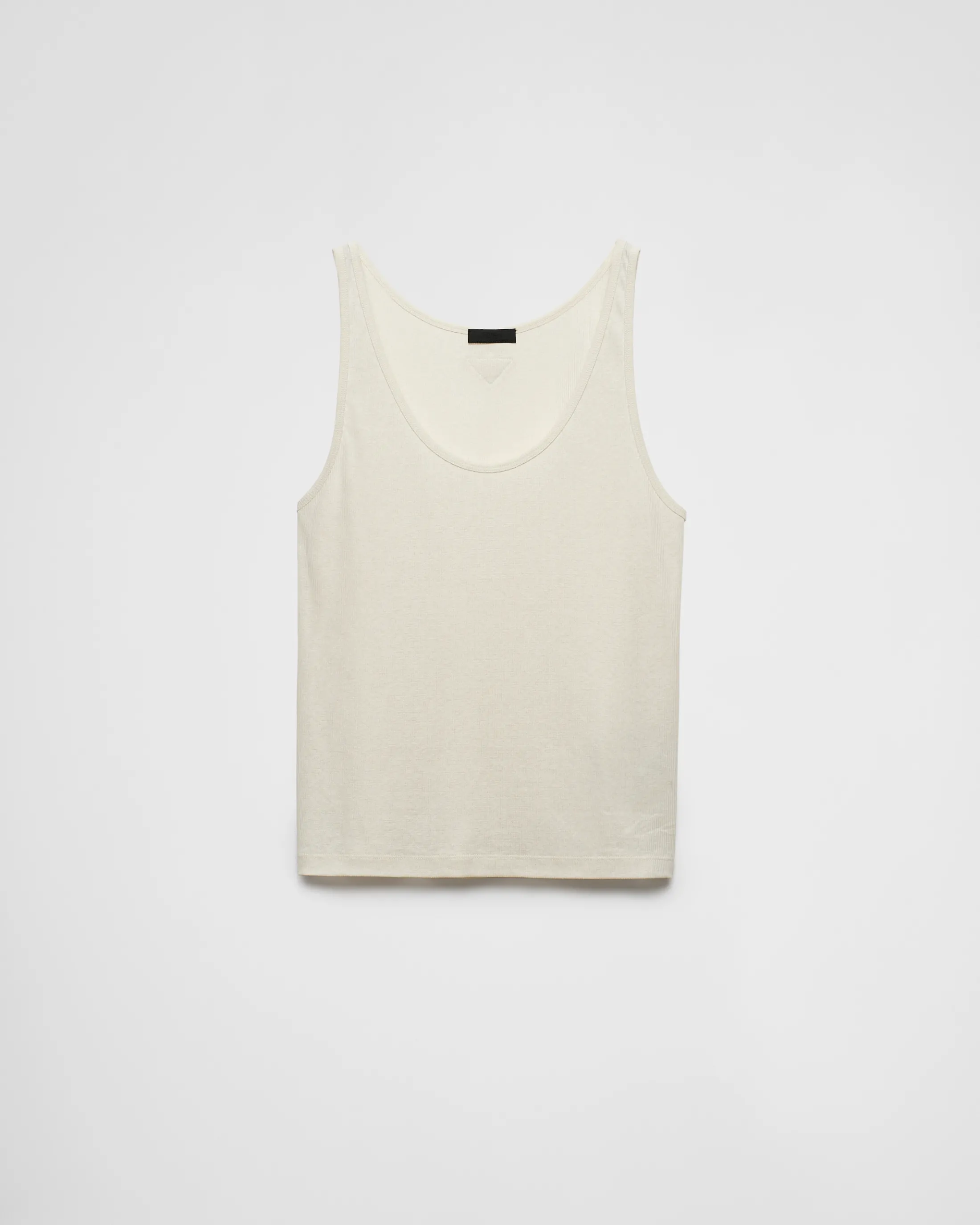 Prada Linen and cotton tank top Natural Best Sale