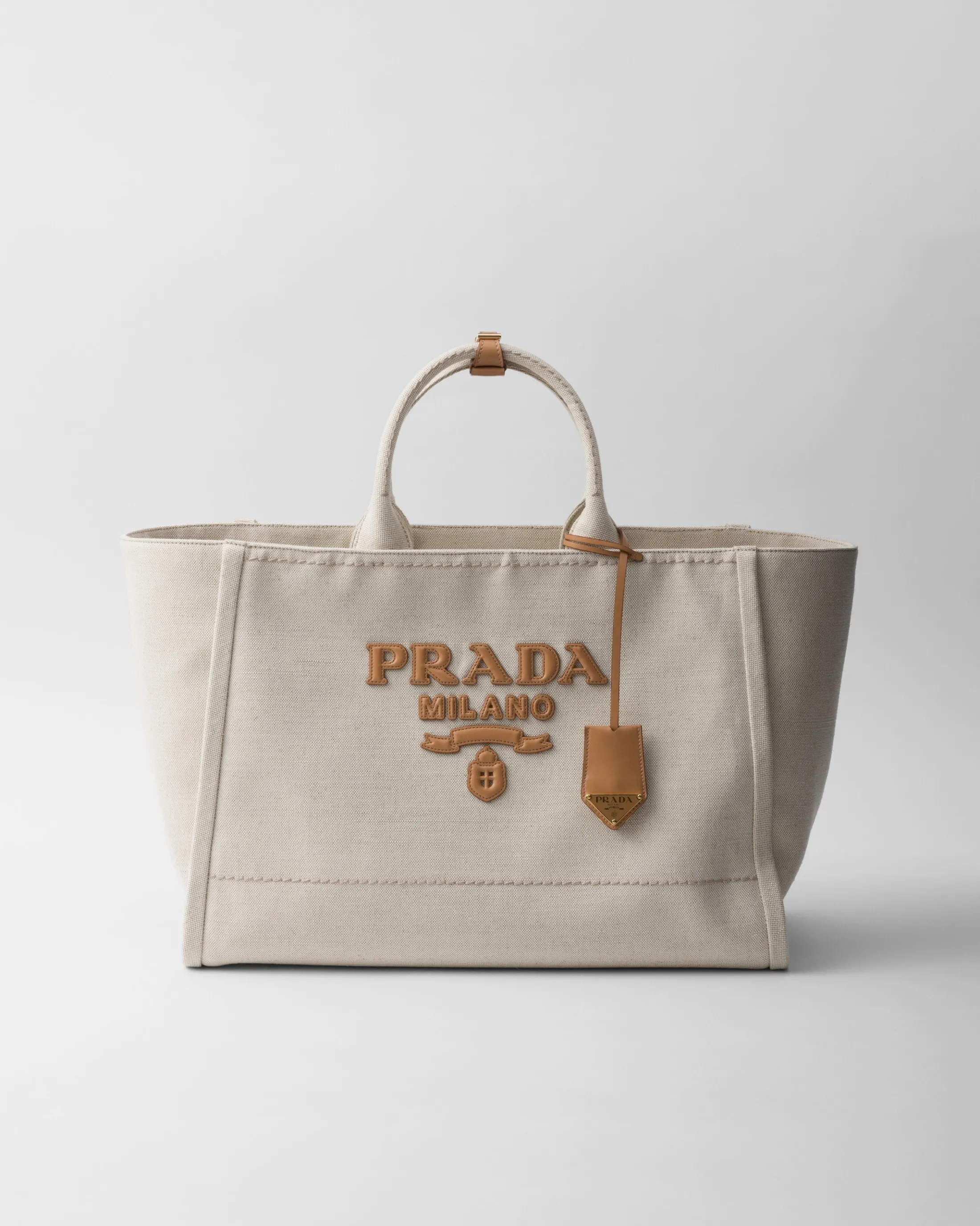 Prada Linen blend tote bag Natural Store