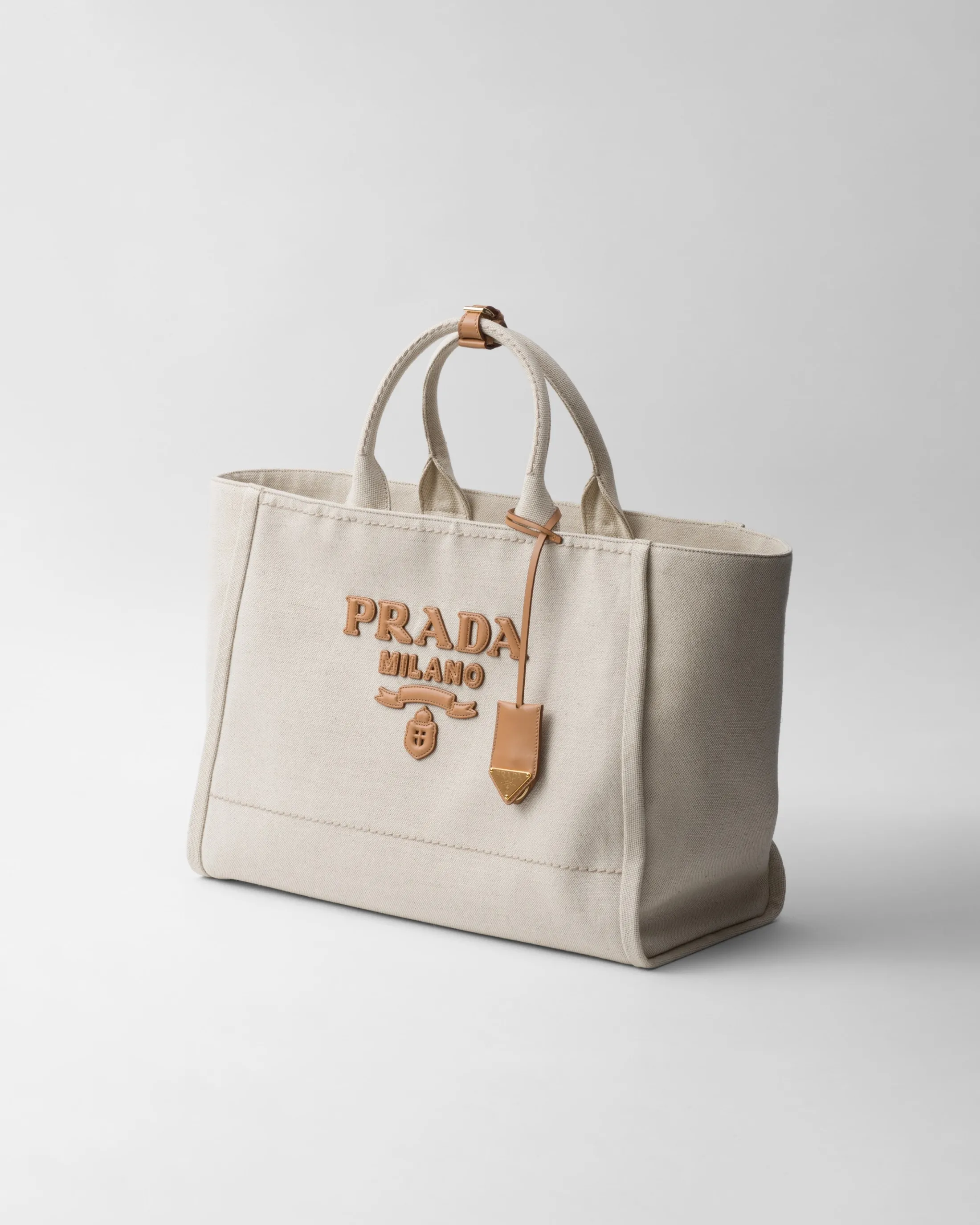 Prada Linen blend tote bag Natural Store