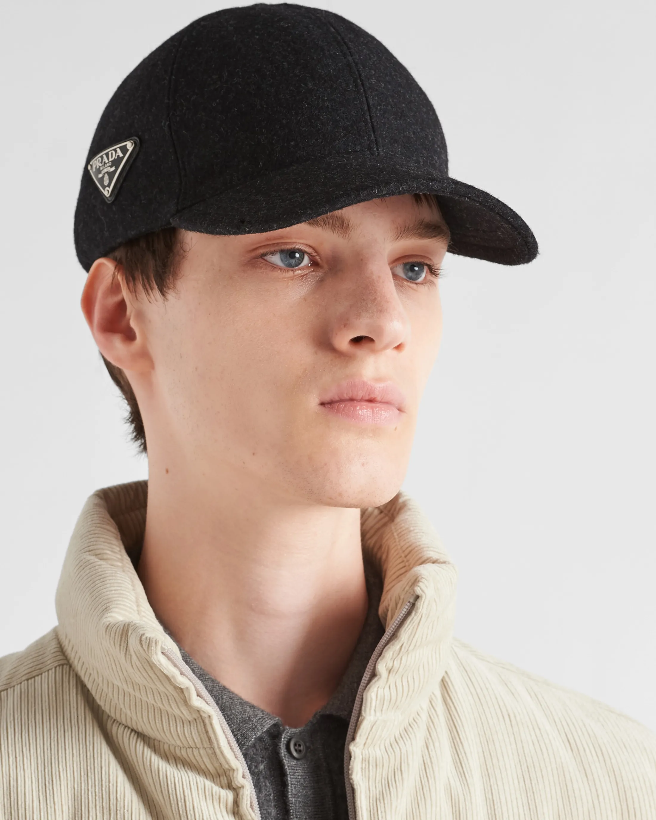 Prada Loden baseball cap Anthracitegray Clearance