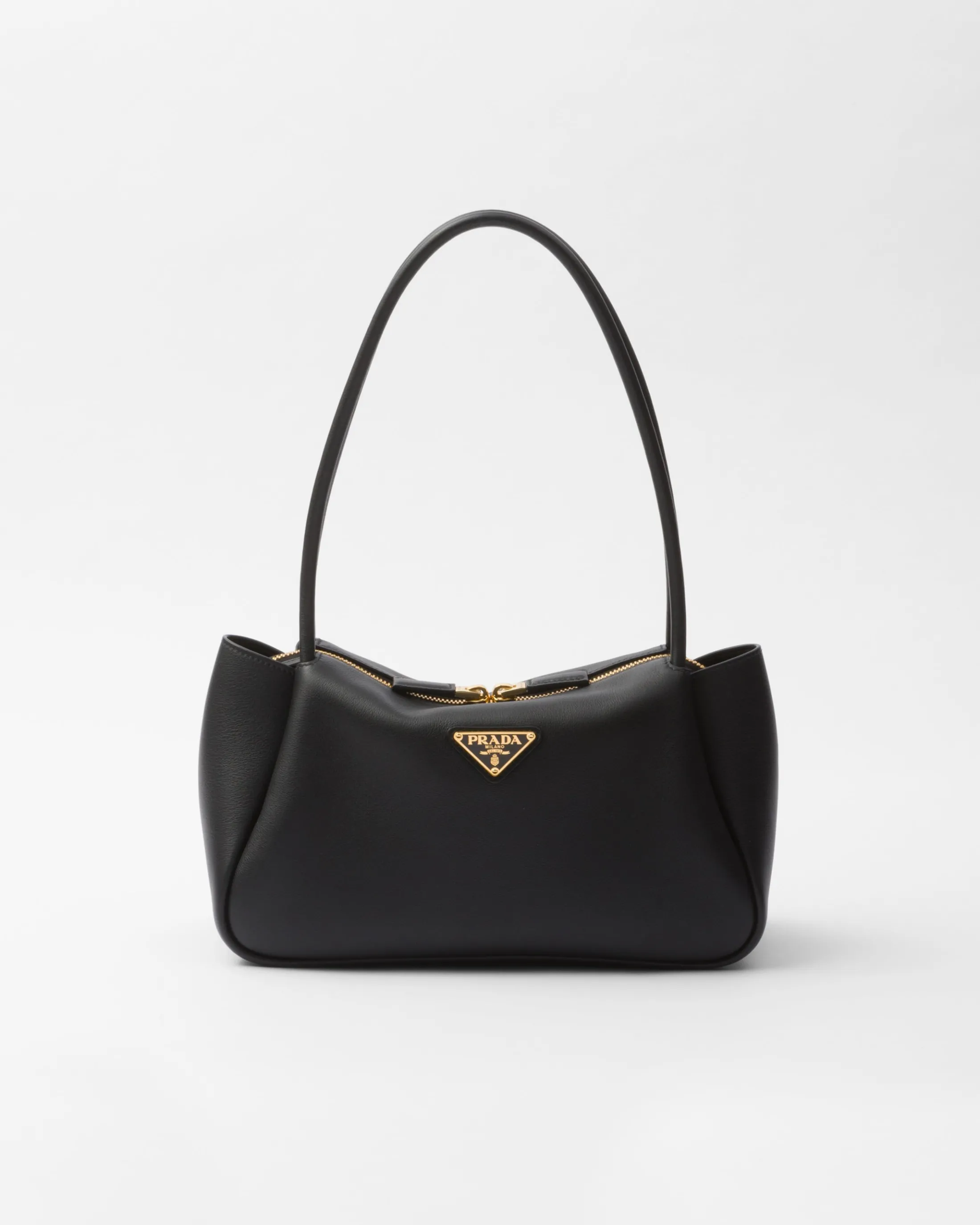 Prada Medium leather handbag Black Outlet