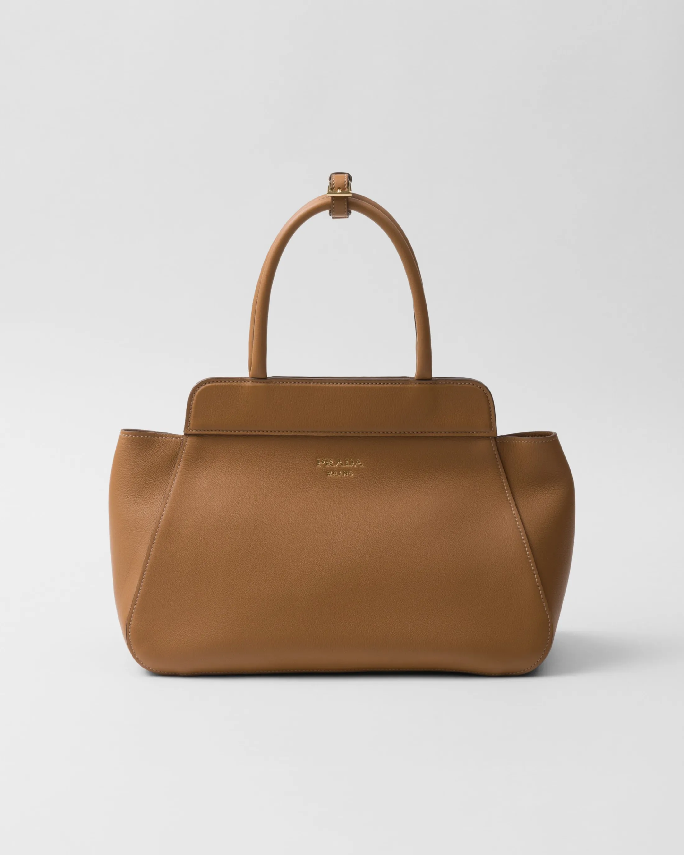 Prada Medium leather tote bag Caramel Flash Sale