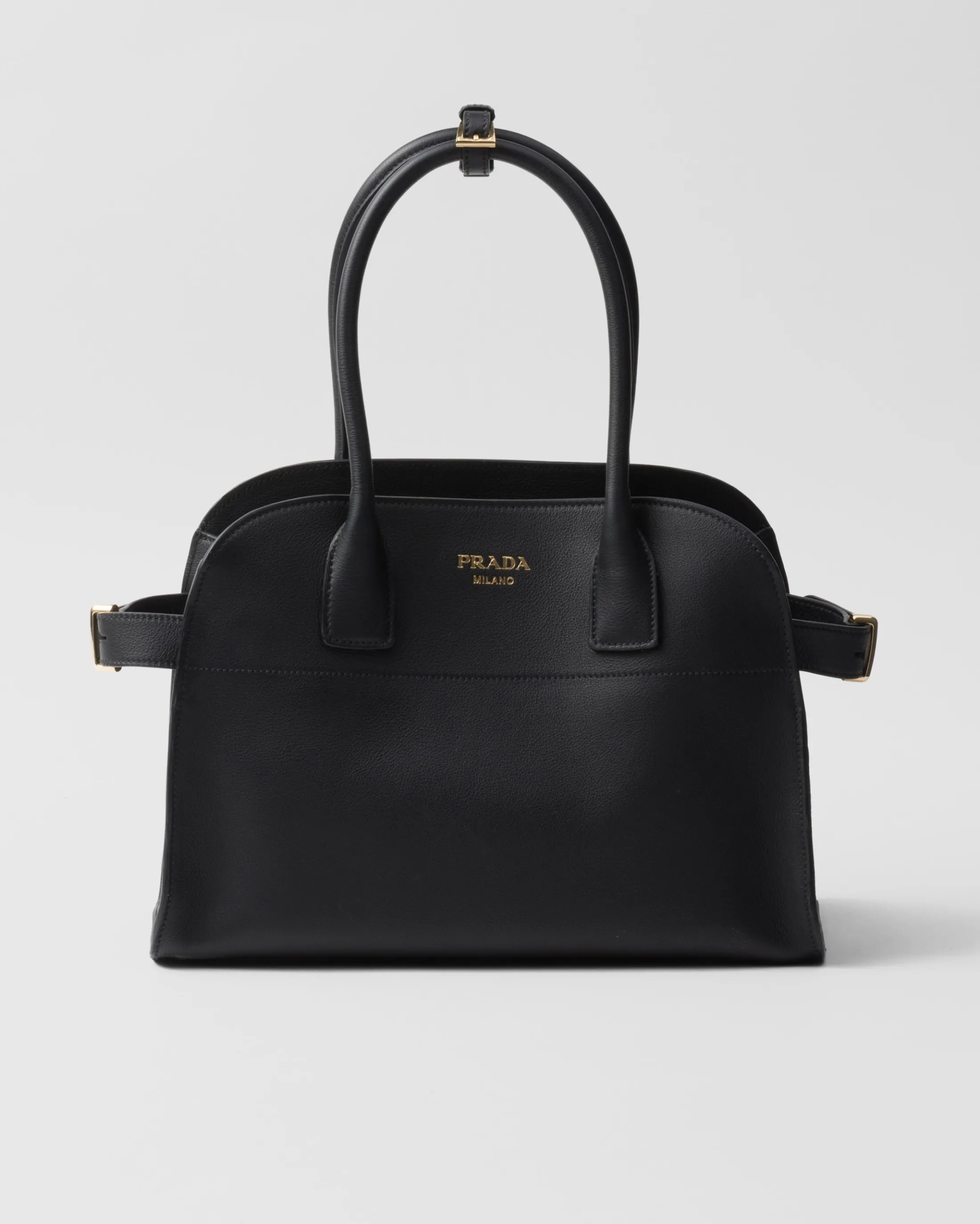 Prada Medium leather tote bag Black Cheap