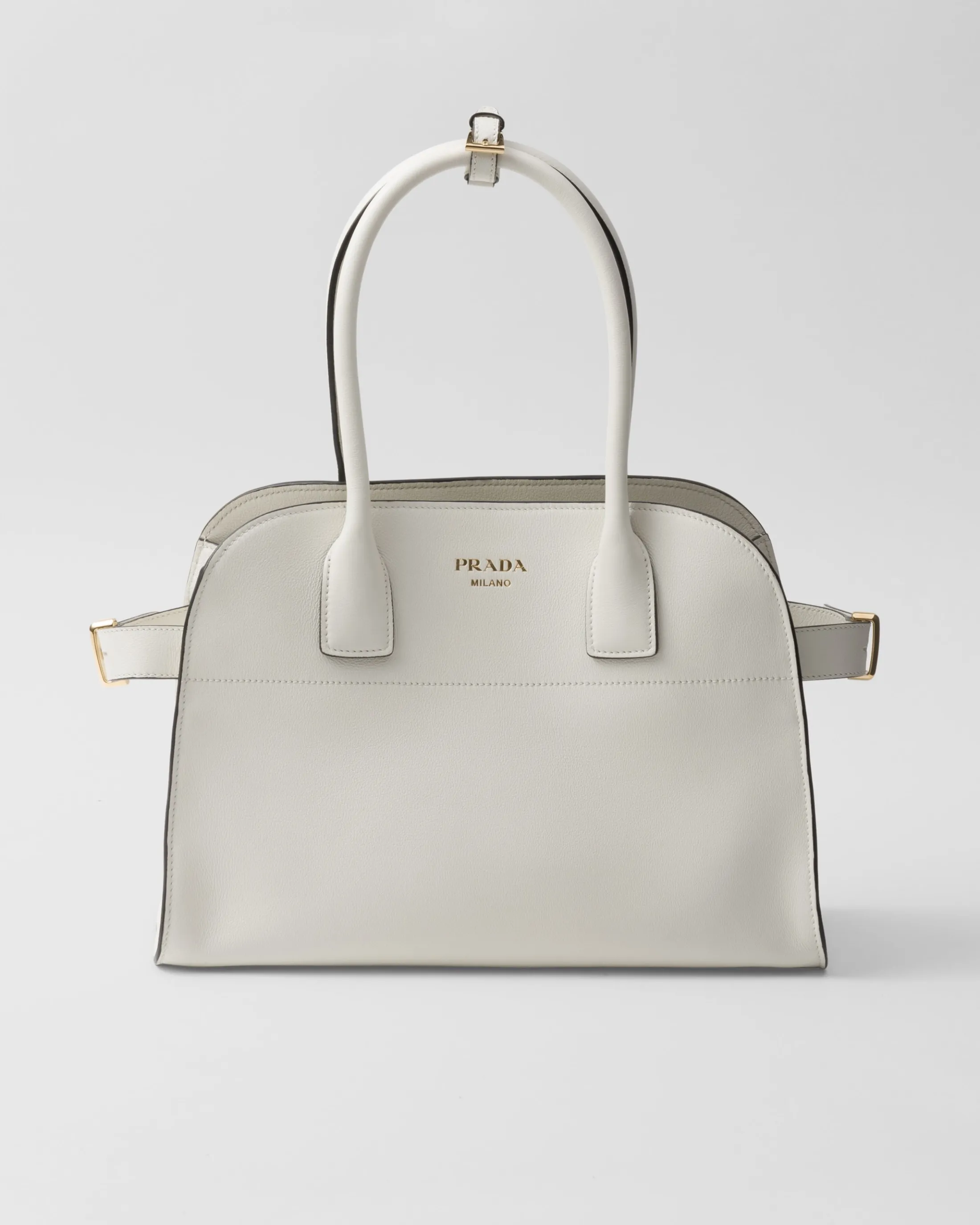 Prada Medium leather tote bag White Online