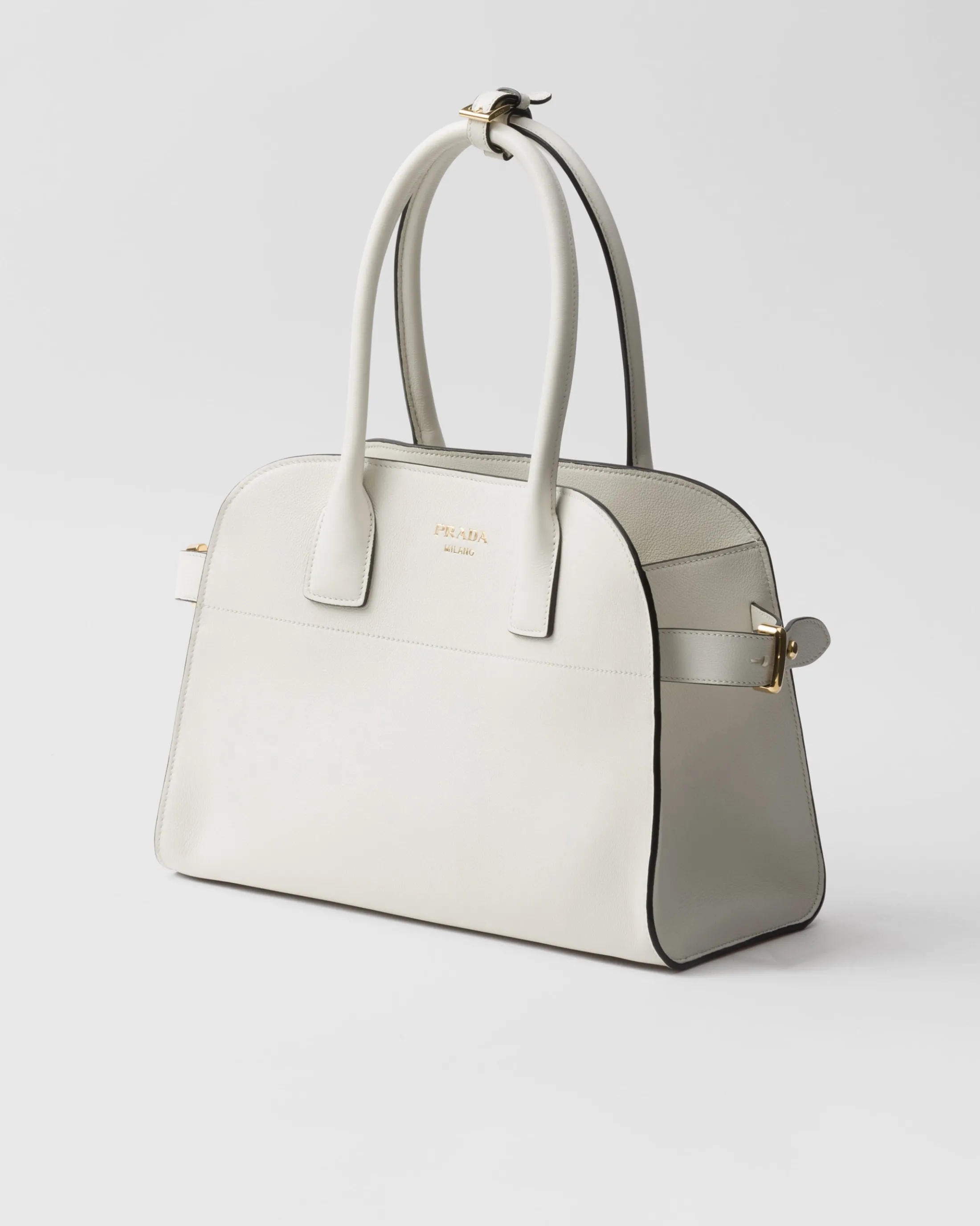 Prada Medium leather tote bag White Online