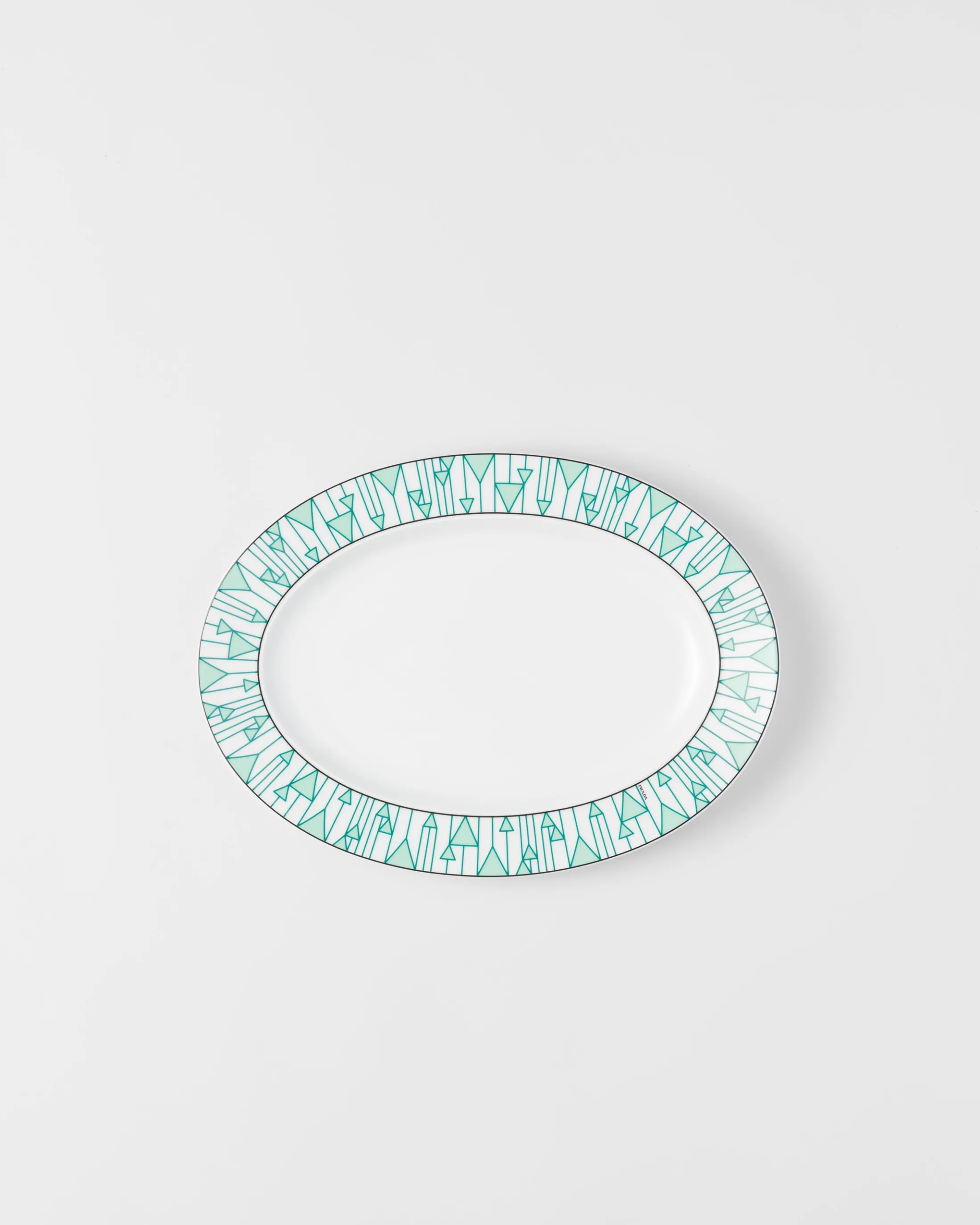 Prada Medium porcelain serving plate - Vienna Green Clearance