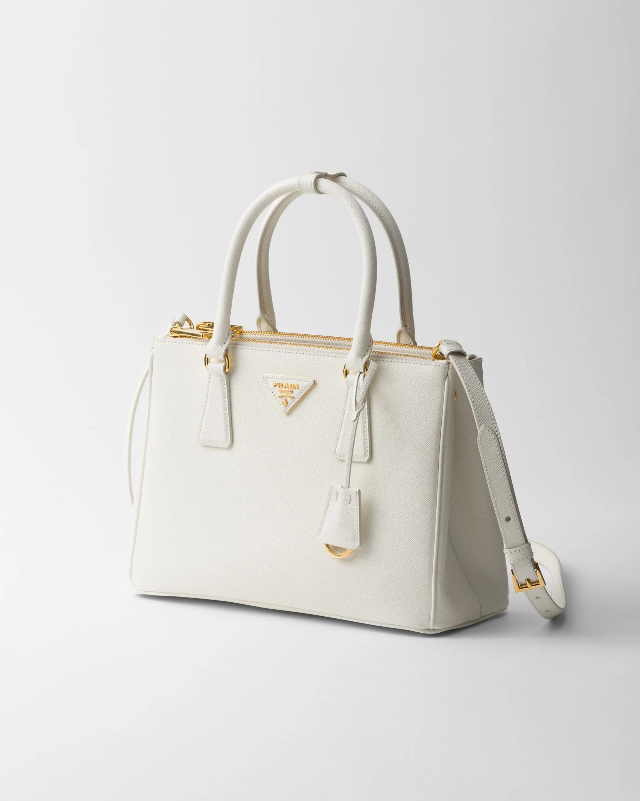 Prada Medium Galleria Saffiano leather bag White Clearance