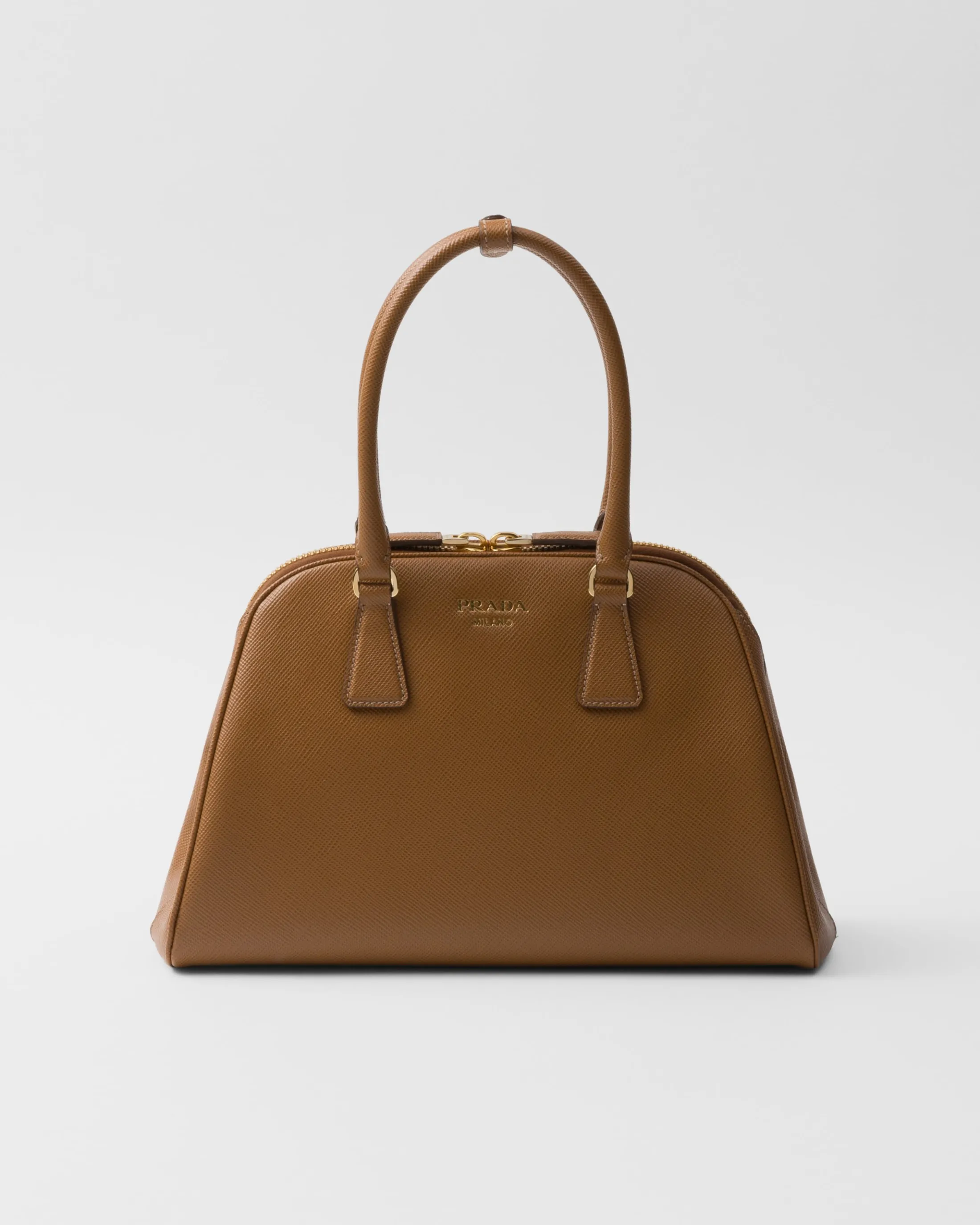 Prada Medium Saffiano leather bag Caramel Flash Sale